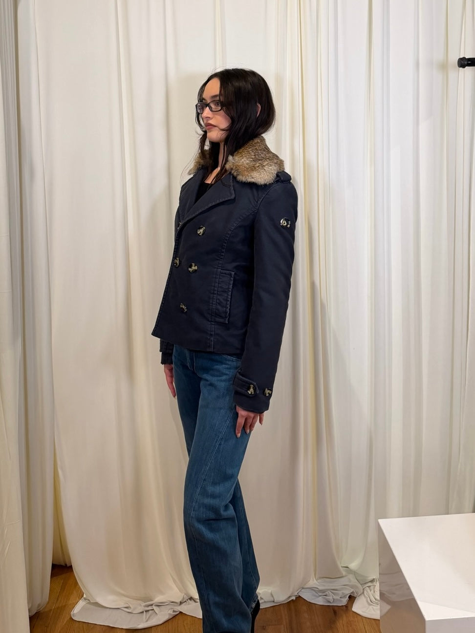 Armani Jeans Fur Collar Jacket