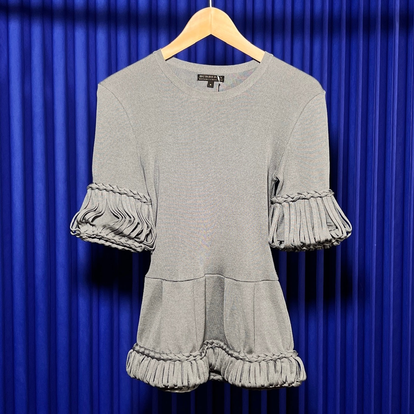 BURBERRY SHORT SLEEVE KNITTED TOP