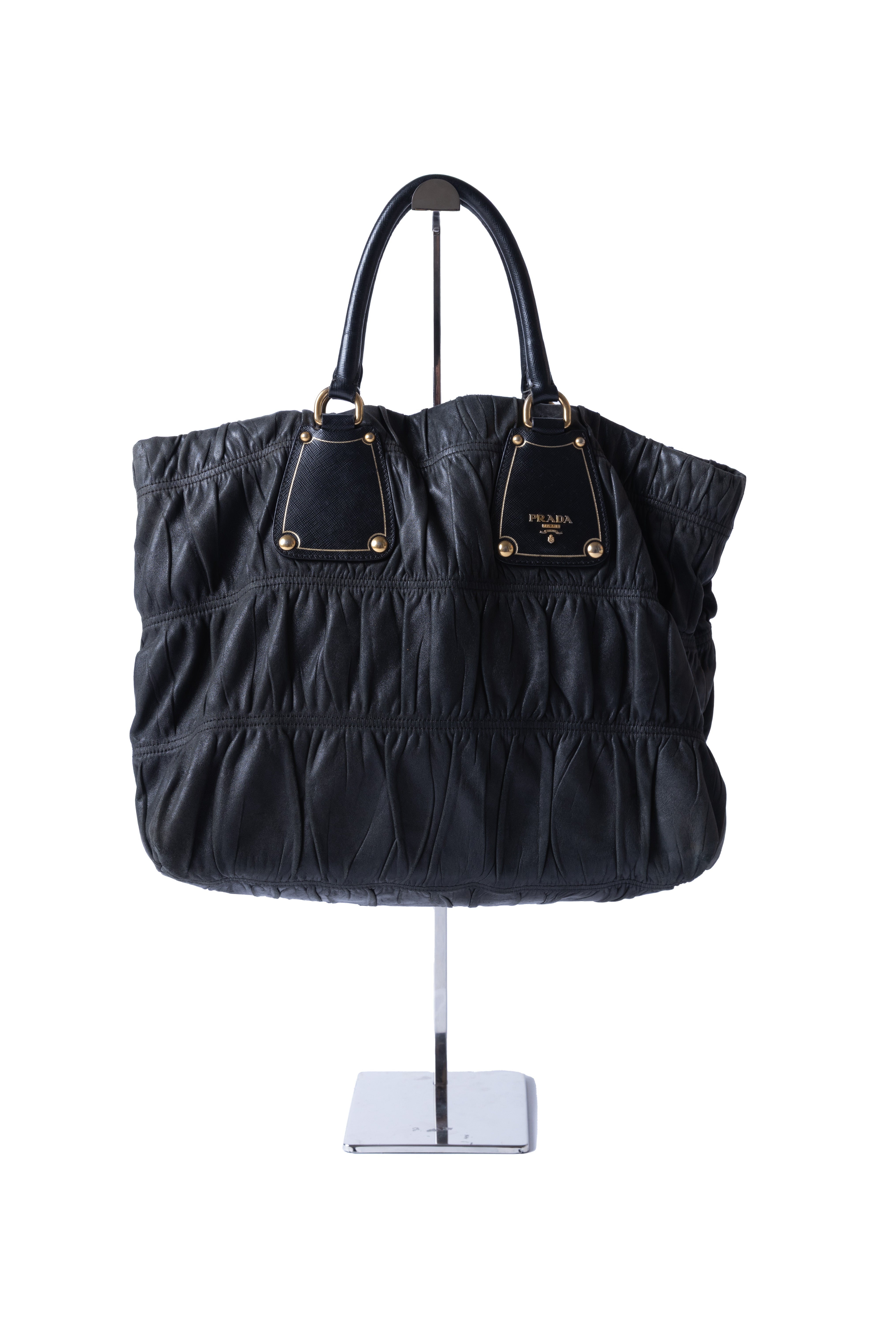 Textured Nappa Leather Gaufre Tote Bag