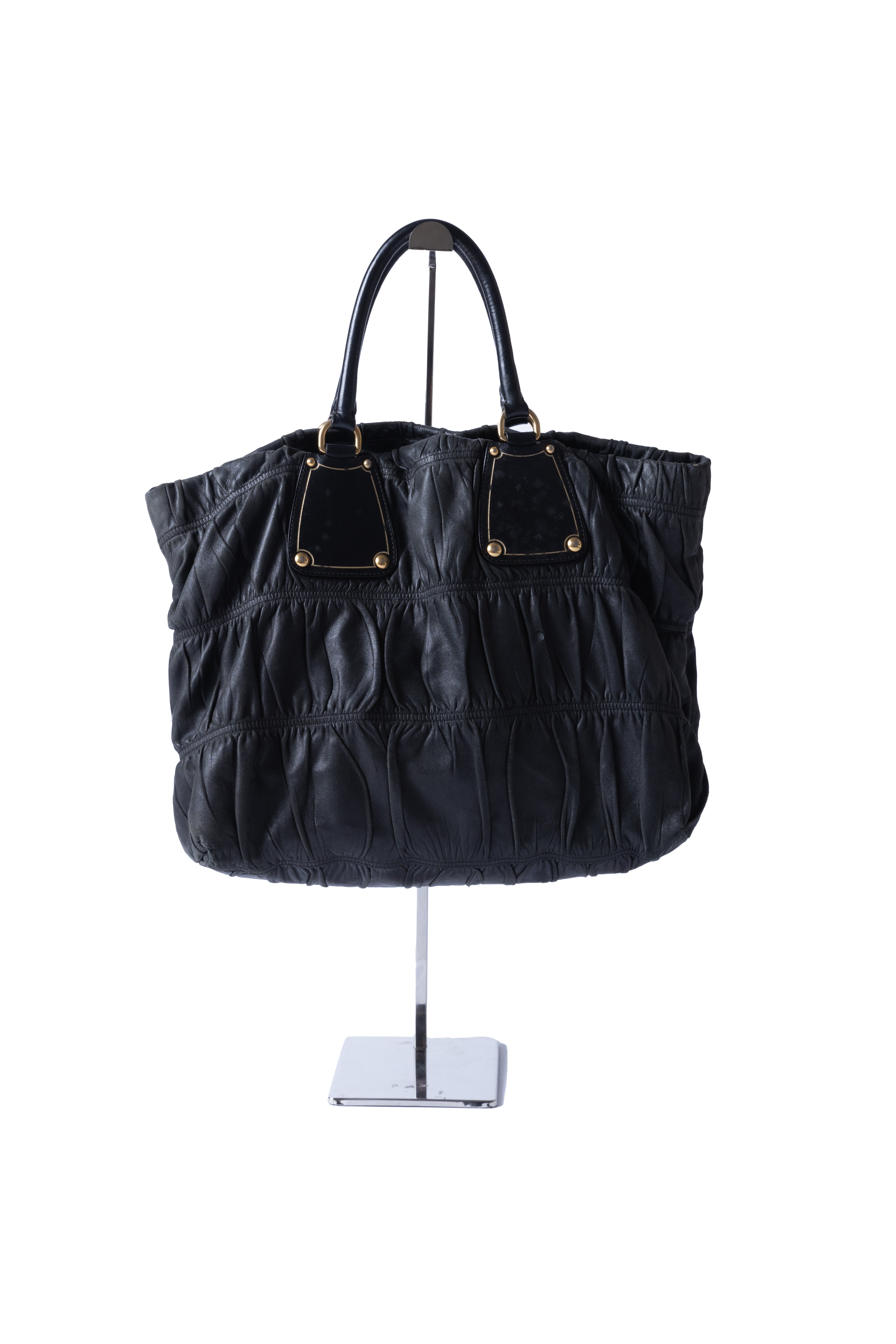 Textured Nappa Leather Gaufre Tote Bag
