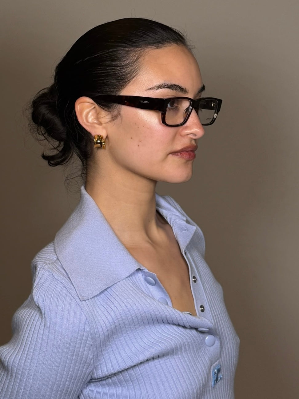 Prada PR B09 Marble Brown Eyeglasses