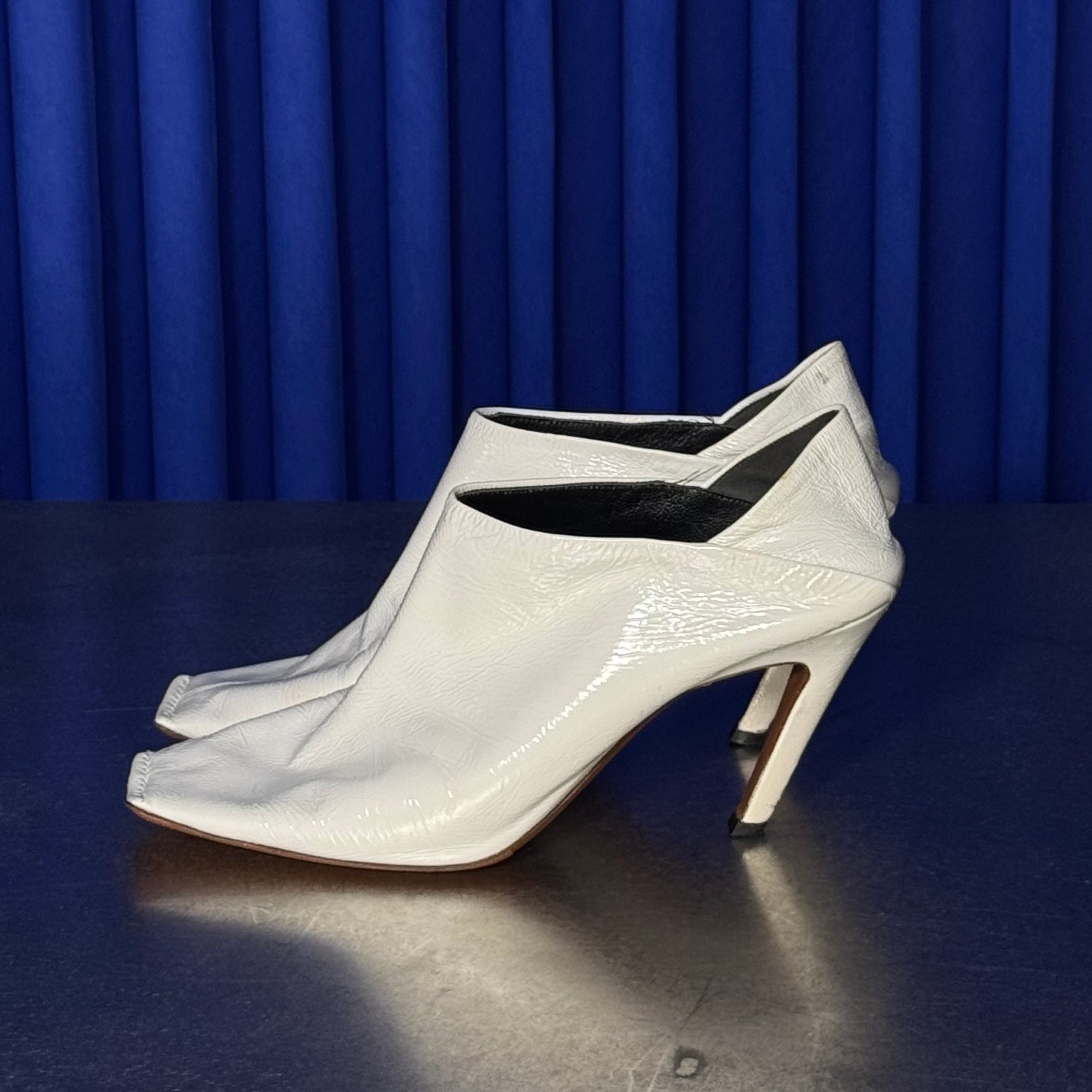 BALENCIAGA LEATHER SQUARE TOE BOOTIES