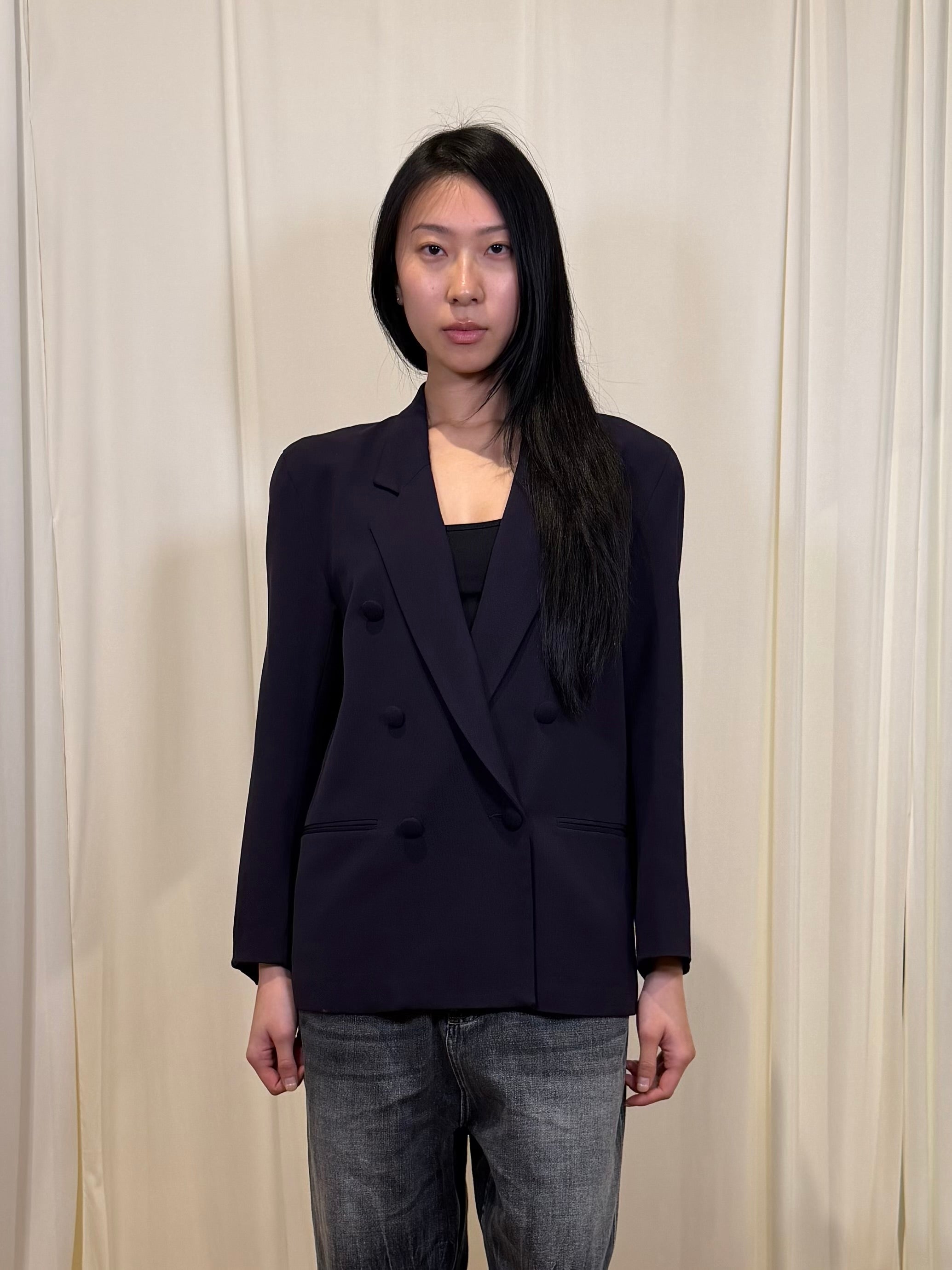 Gianni Dark Purple Wool Blazer