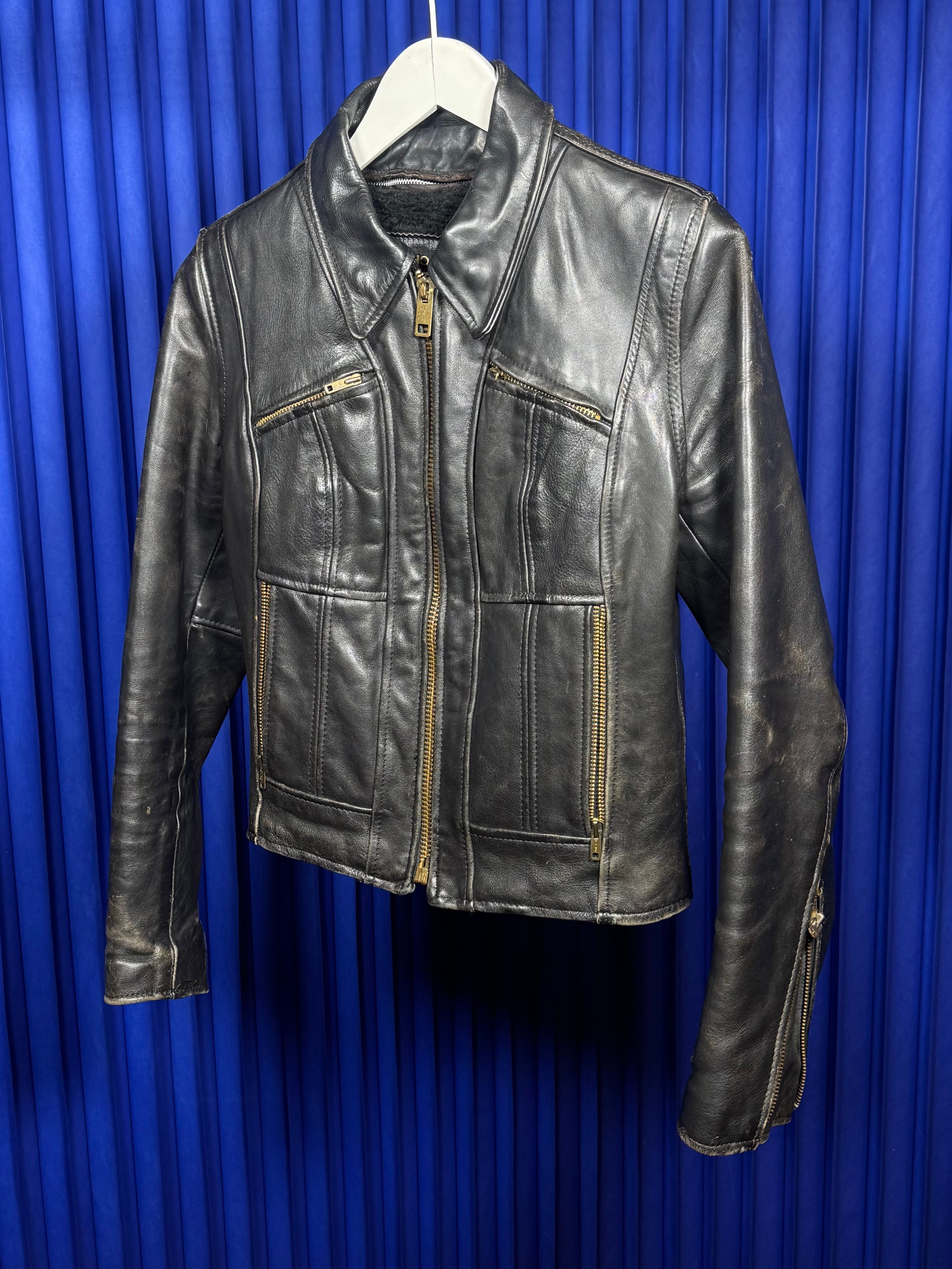 HOG SKINS LINED LEATHER MOTO