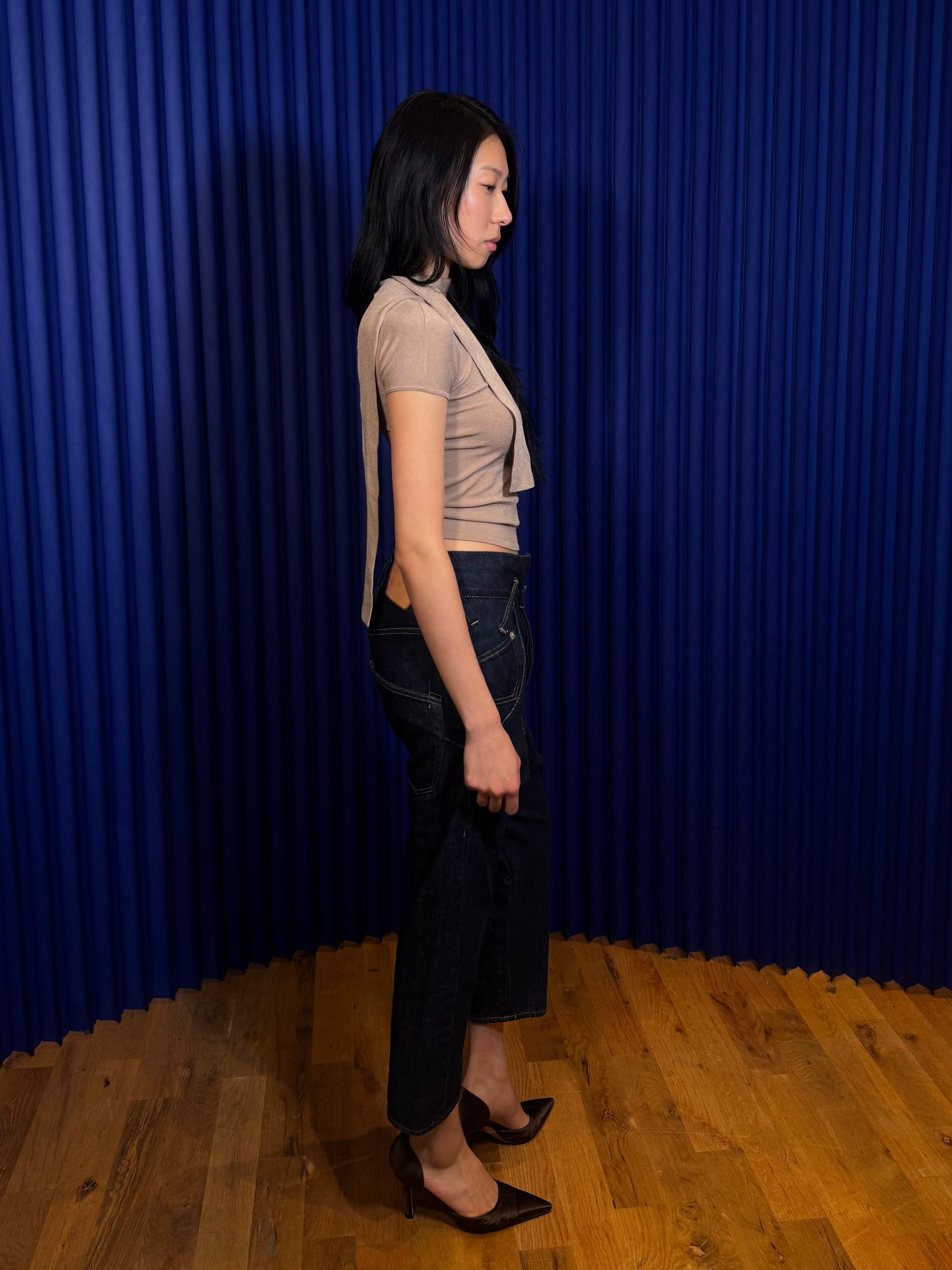 Ganryu CDG Selvedge Cropped Denim ‘Navy Blue’