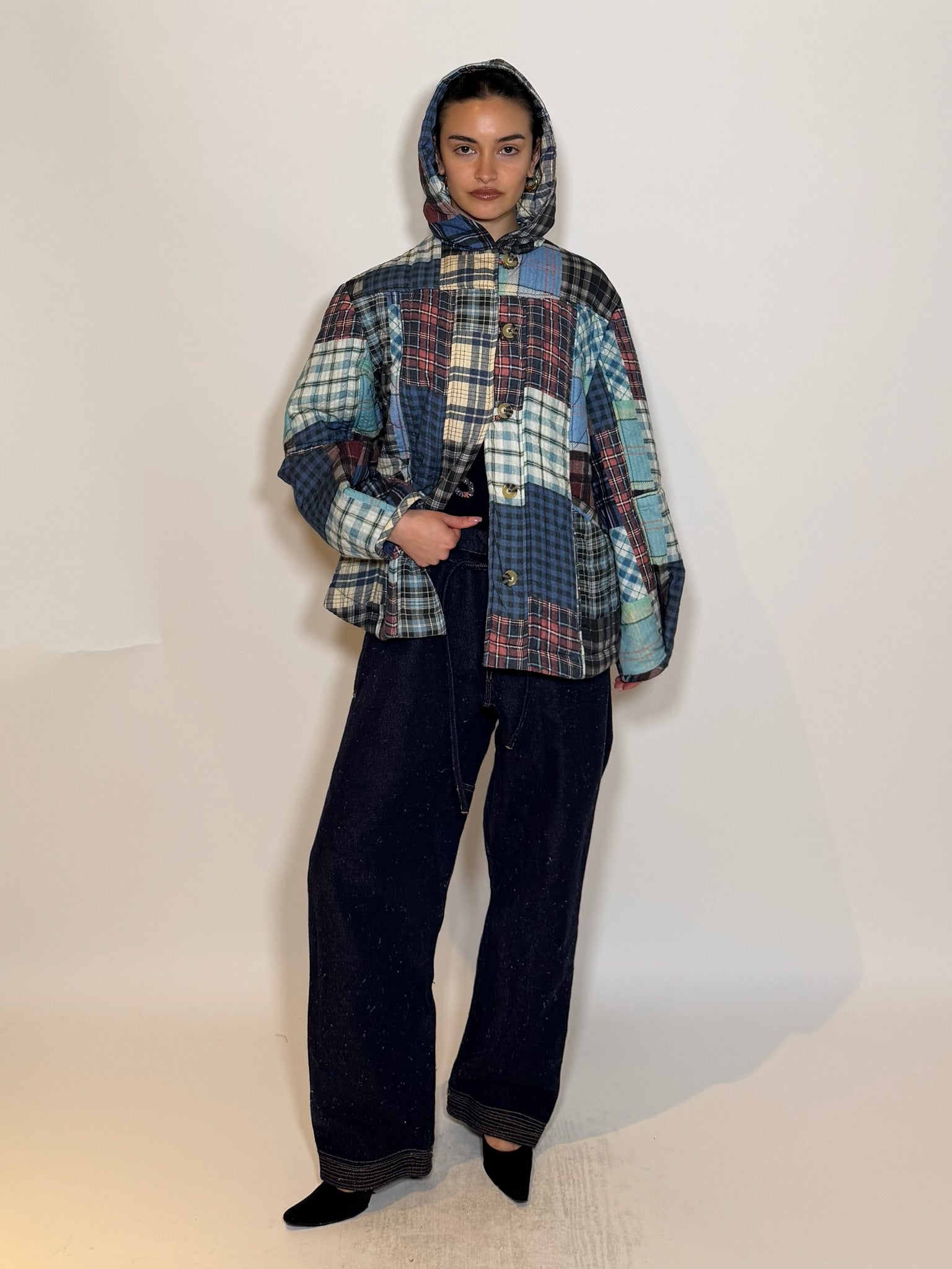 Damson Madder Megan Quilted Patchwork Jacket