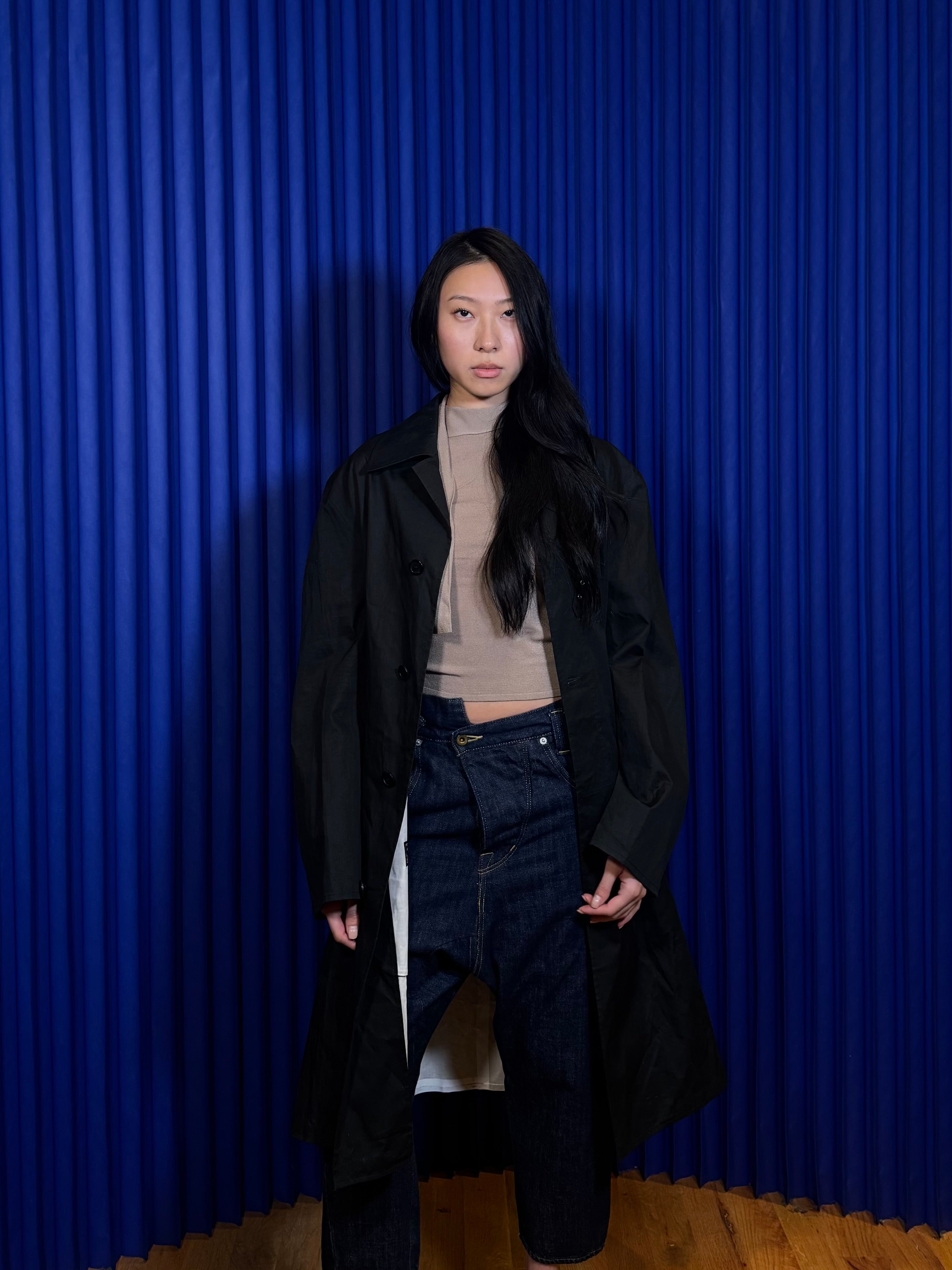 VINTAGE VERSACE COTTON COAT ‘Black’