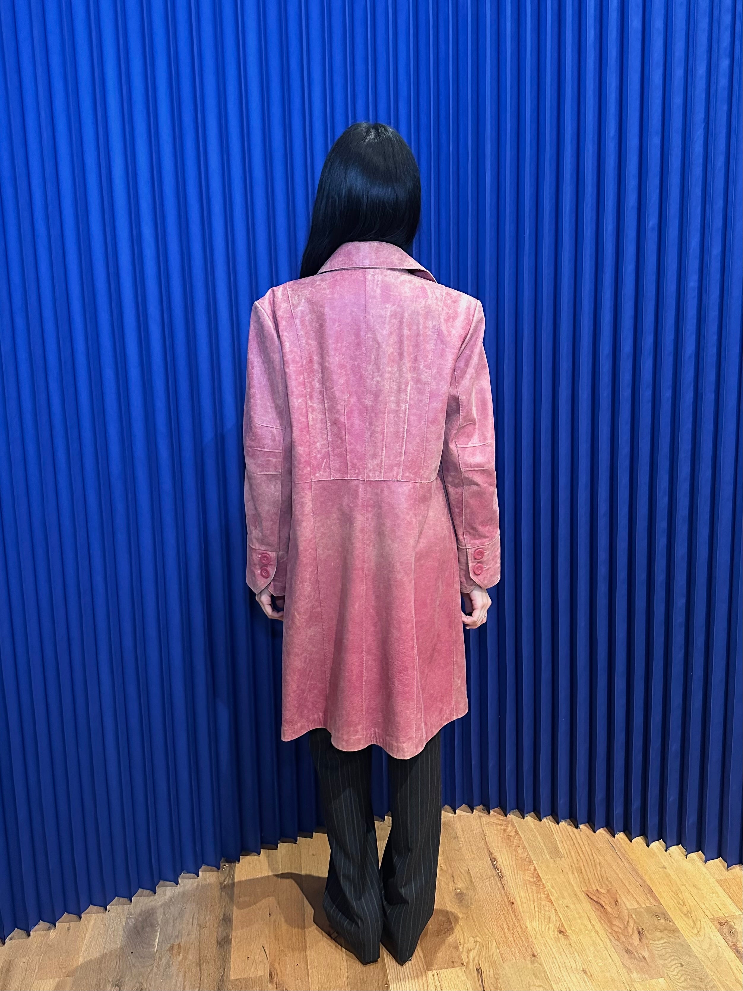 Gallery Pink Leather Coat
