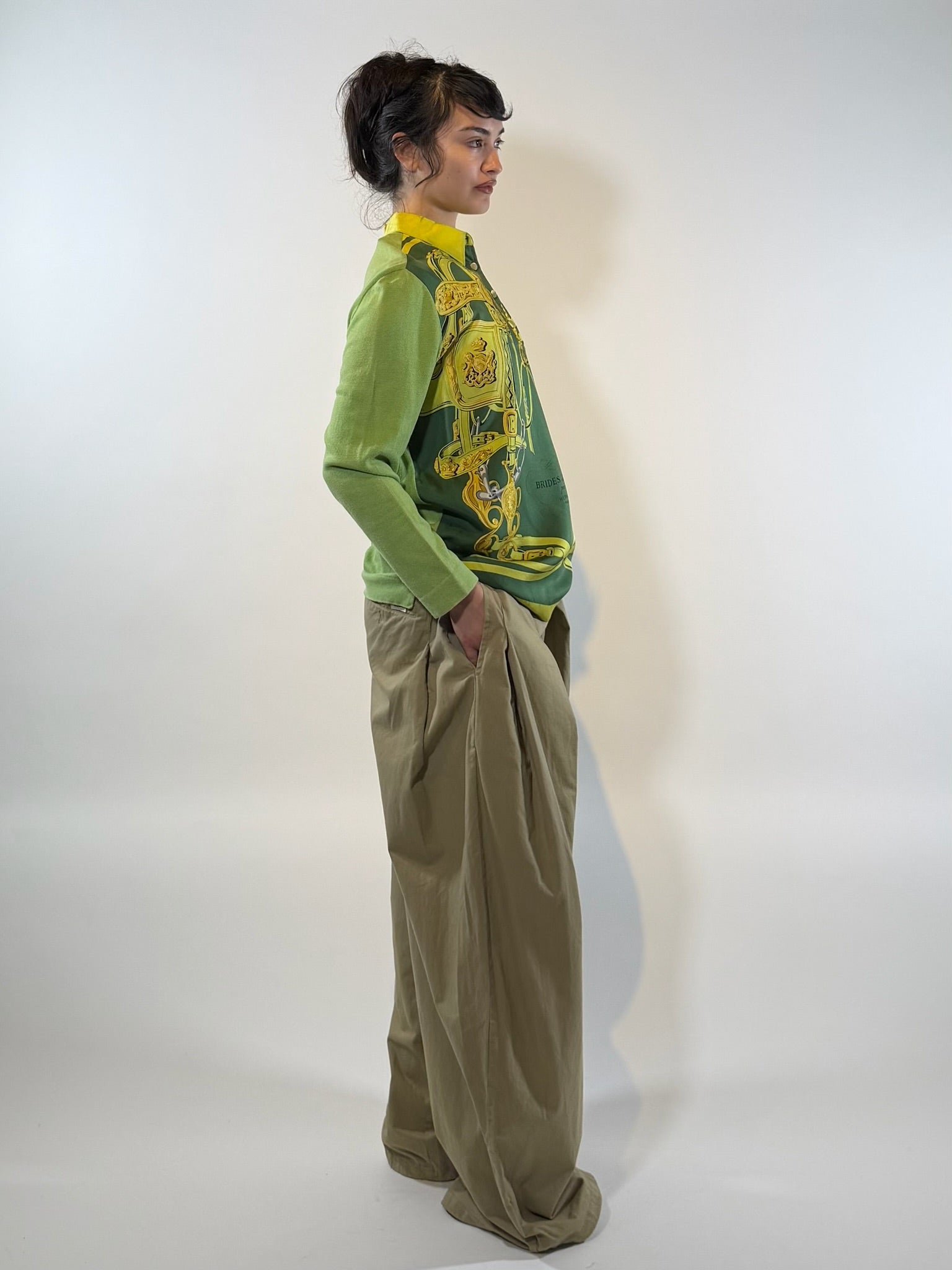 Free Market Garment Beige Pleated pants