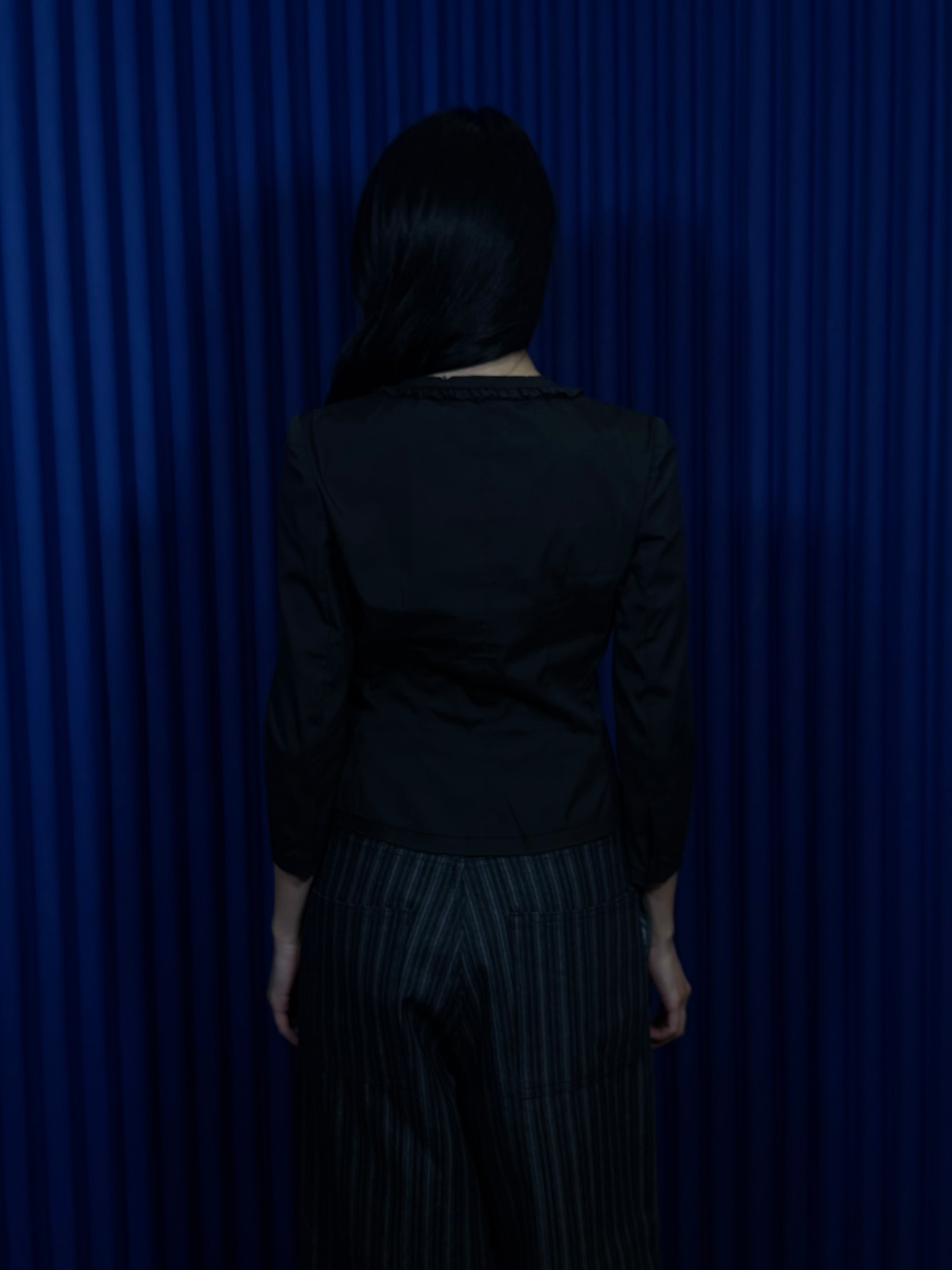 2000s Prada Cotton Blend Lace Jacket ‘Black’