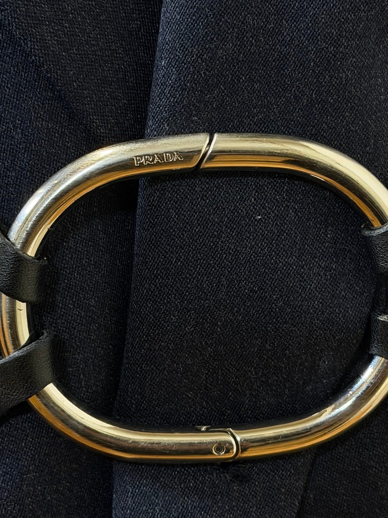 Prada Silver Loop Belt