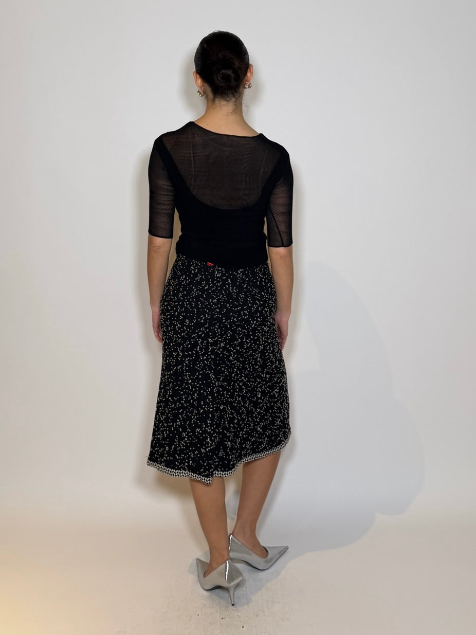 00s Issey Miyake HaaT Tweed Style Midi Skirt