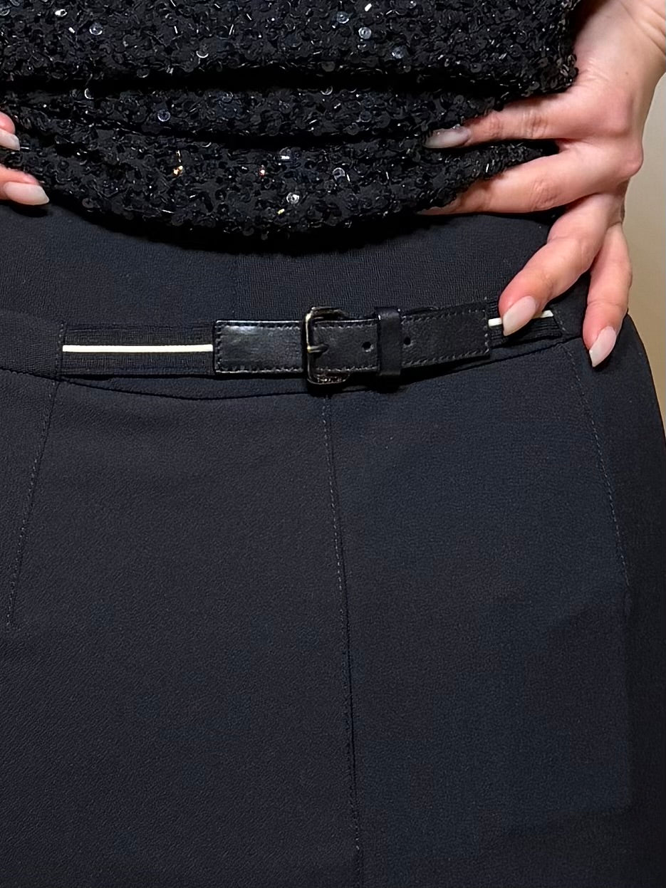 00s Prada Linea Rossa pocket Nylon Midi Skirt