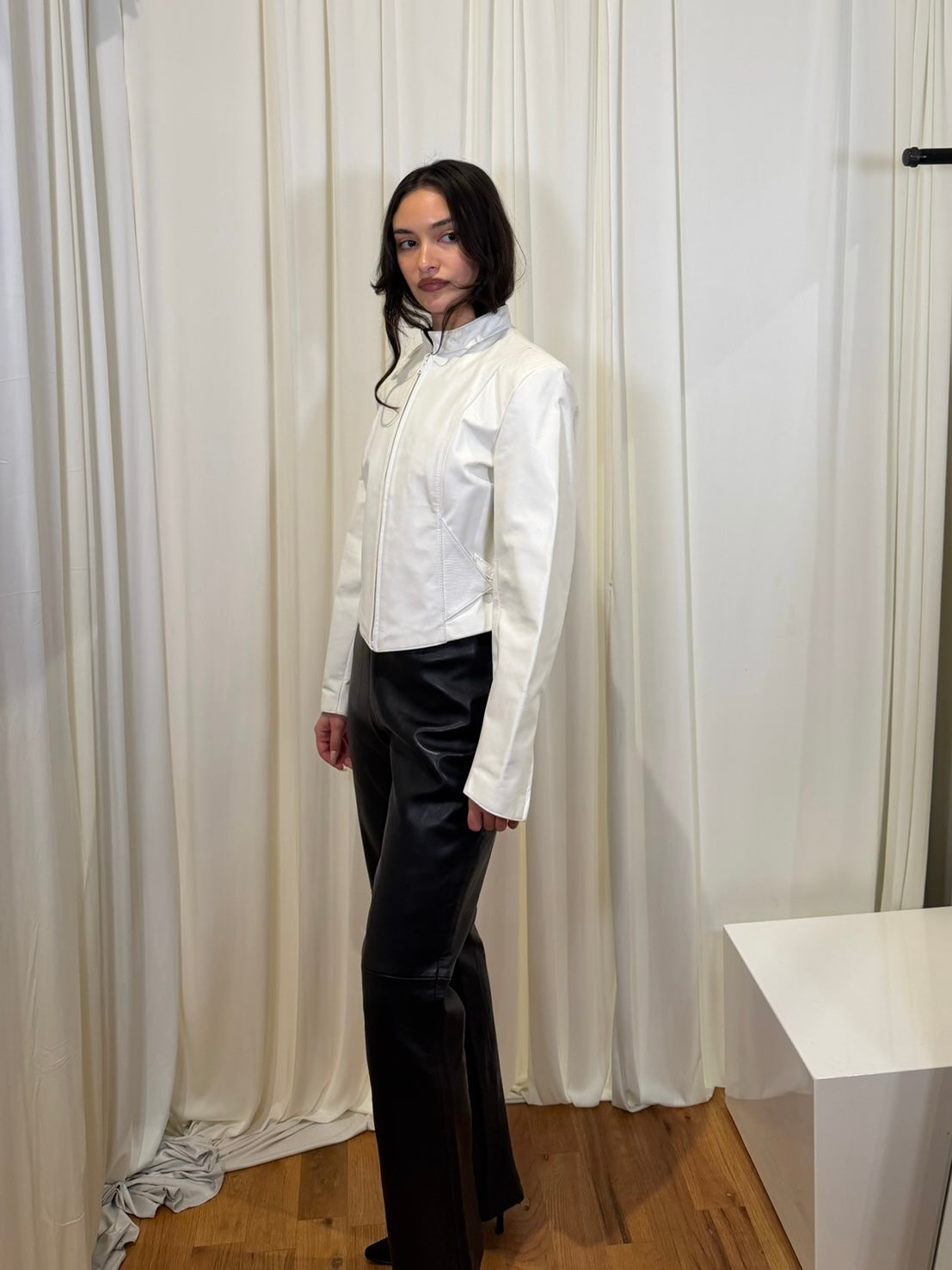 Wilson’s White Moto Jacket