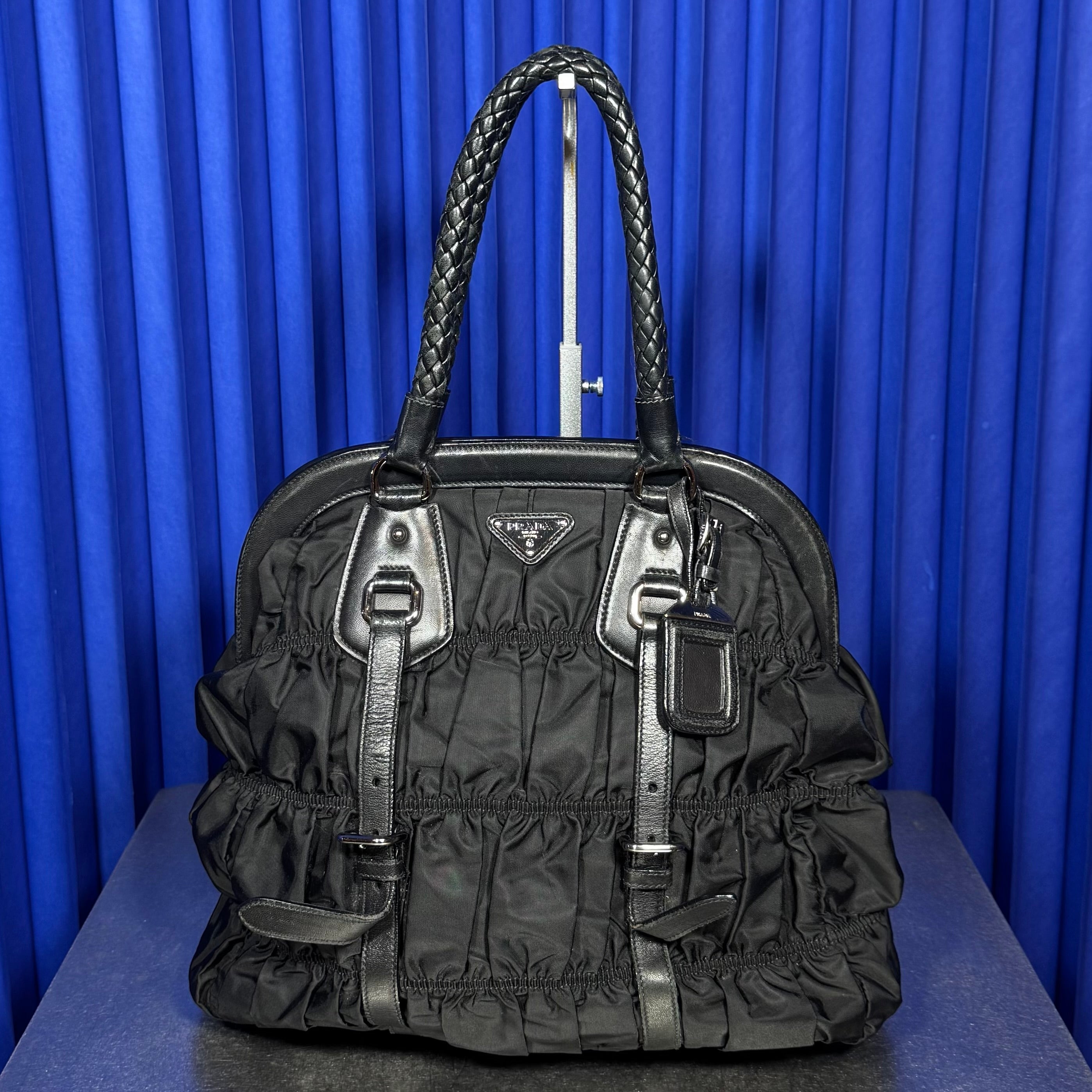 PRADA TESSUTO GAUFRE FRAME BAG