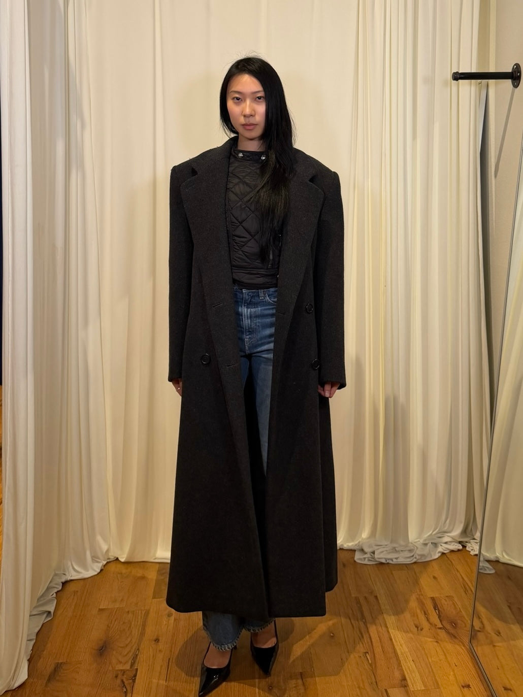 Reflections Grey Wool Coat