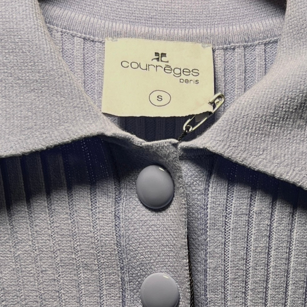 COURRÈGES RIBBED POLO SHIRT