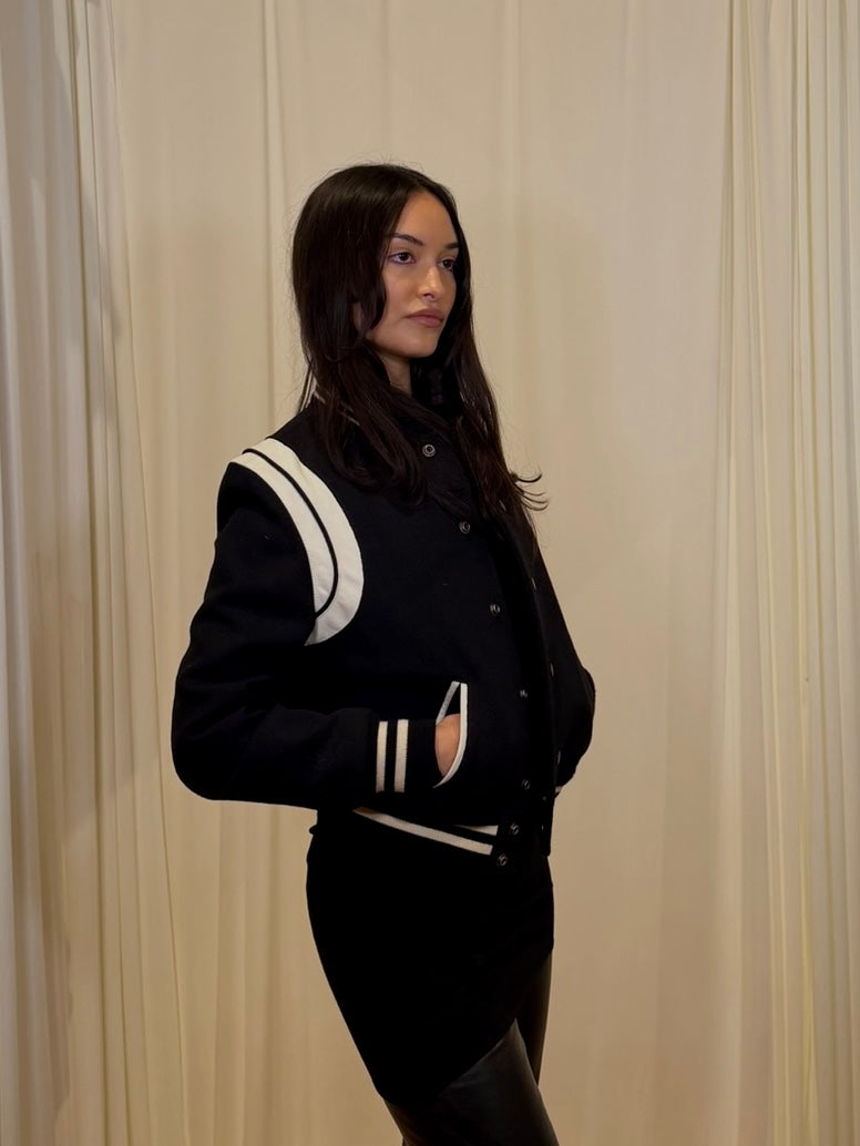 2020 Saint Laurent Teddy Varsity Jacket