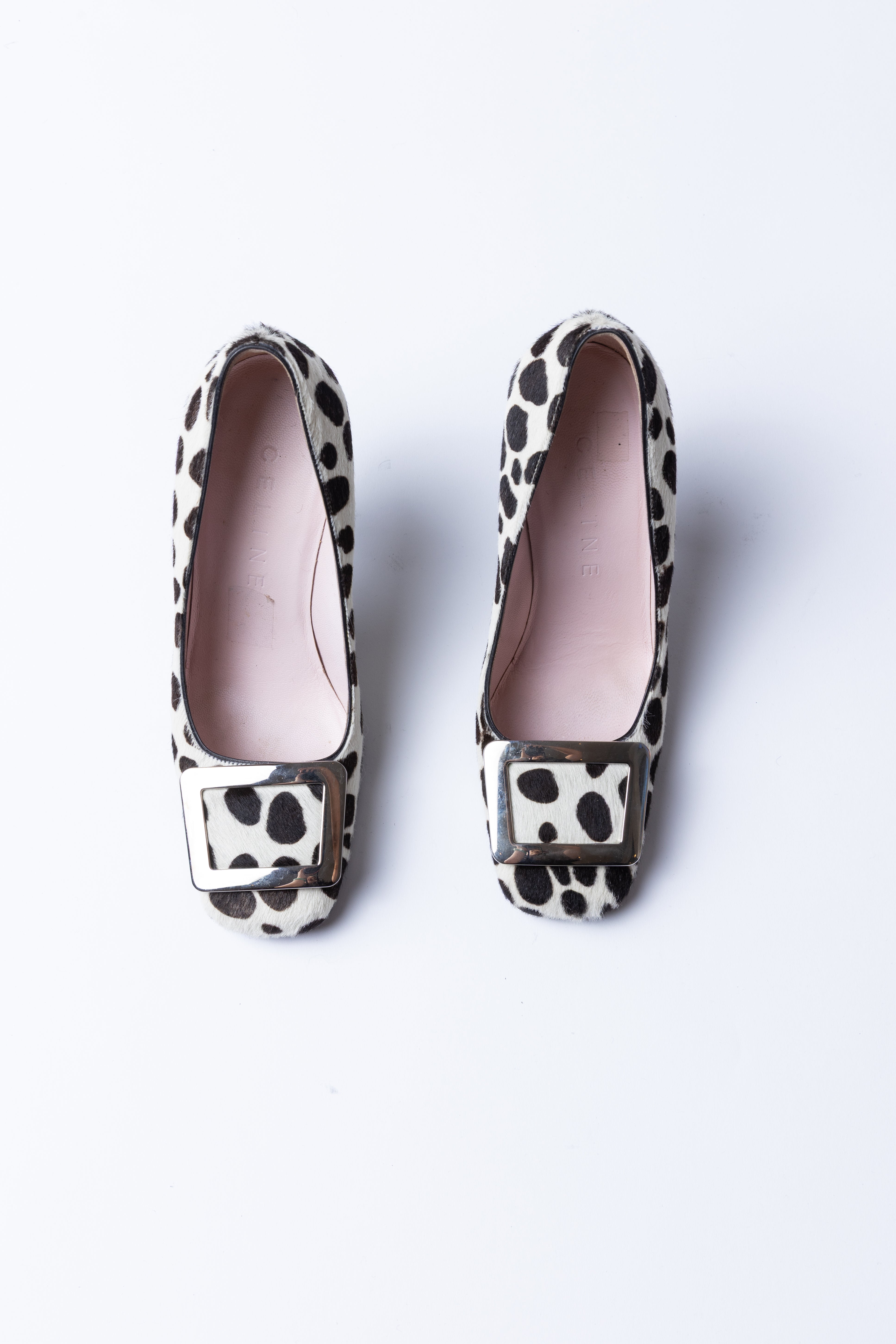 Blahnik Dalmatian Print Pointed-Toe Kitten Heel Pumps