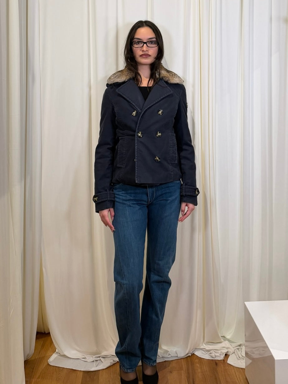 Armani Jeans Fur Collar Jacket