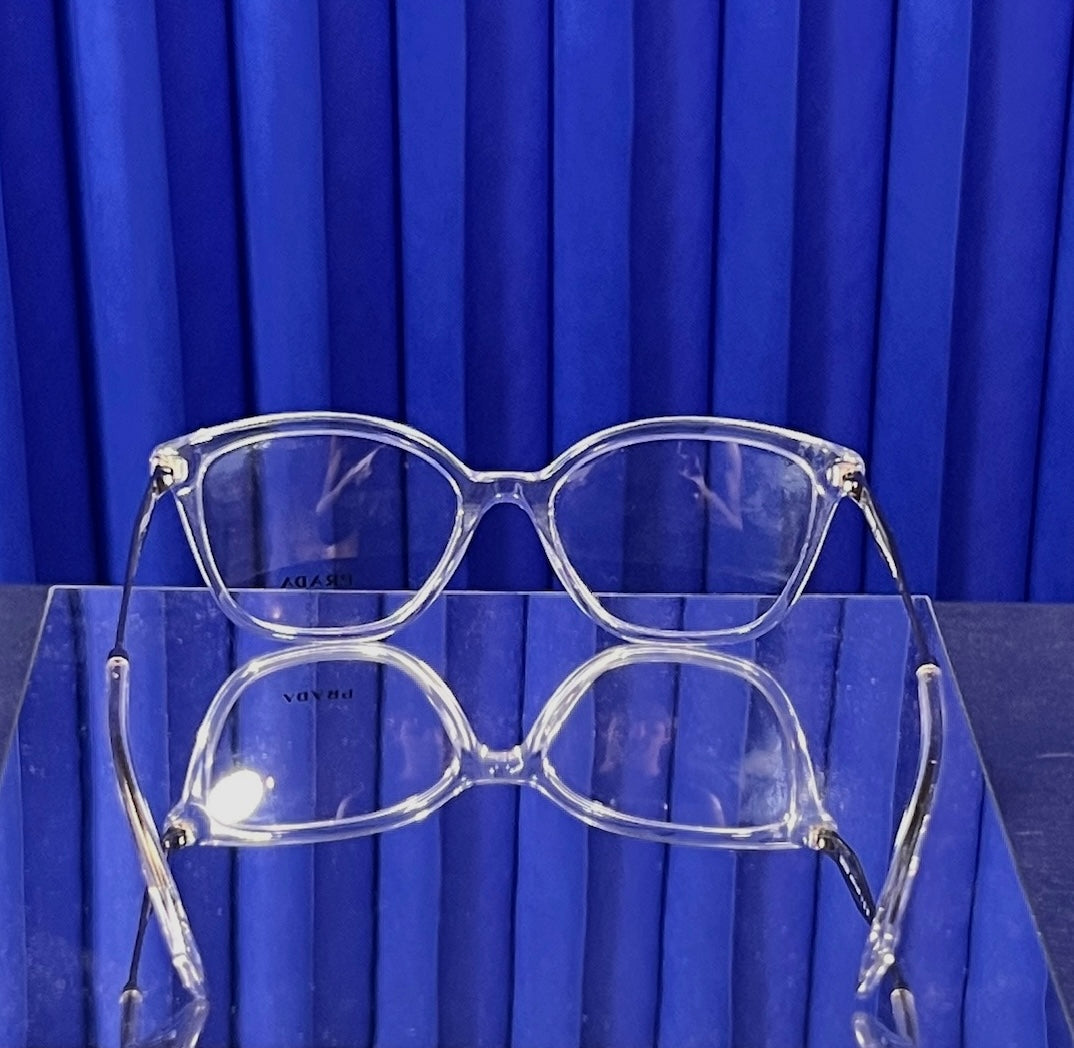 PRADA PR CRYSTAL GOLD EYE GLASSES