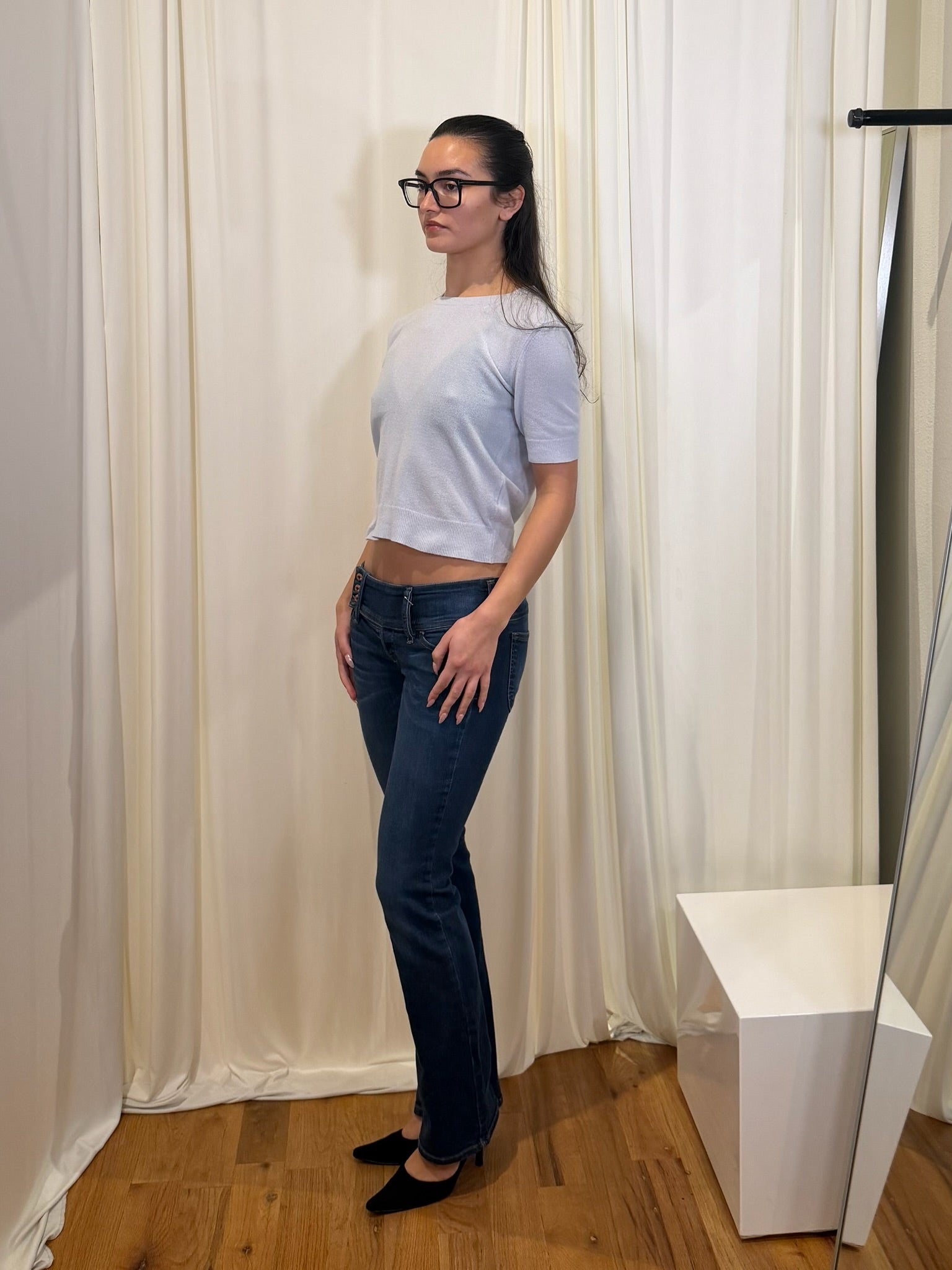 Acne Studios Short Sleeve Knitted Top