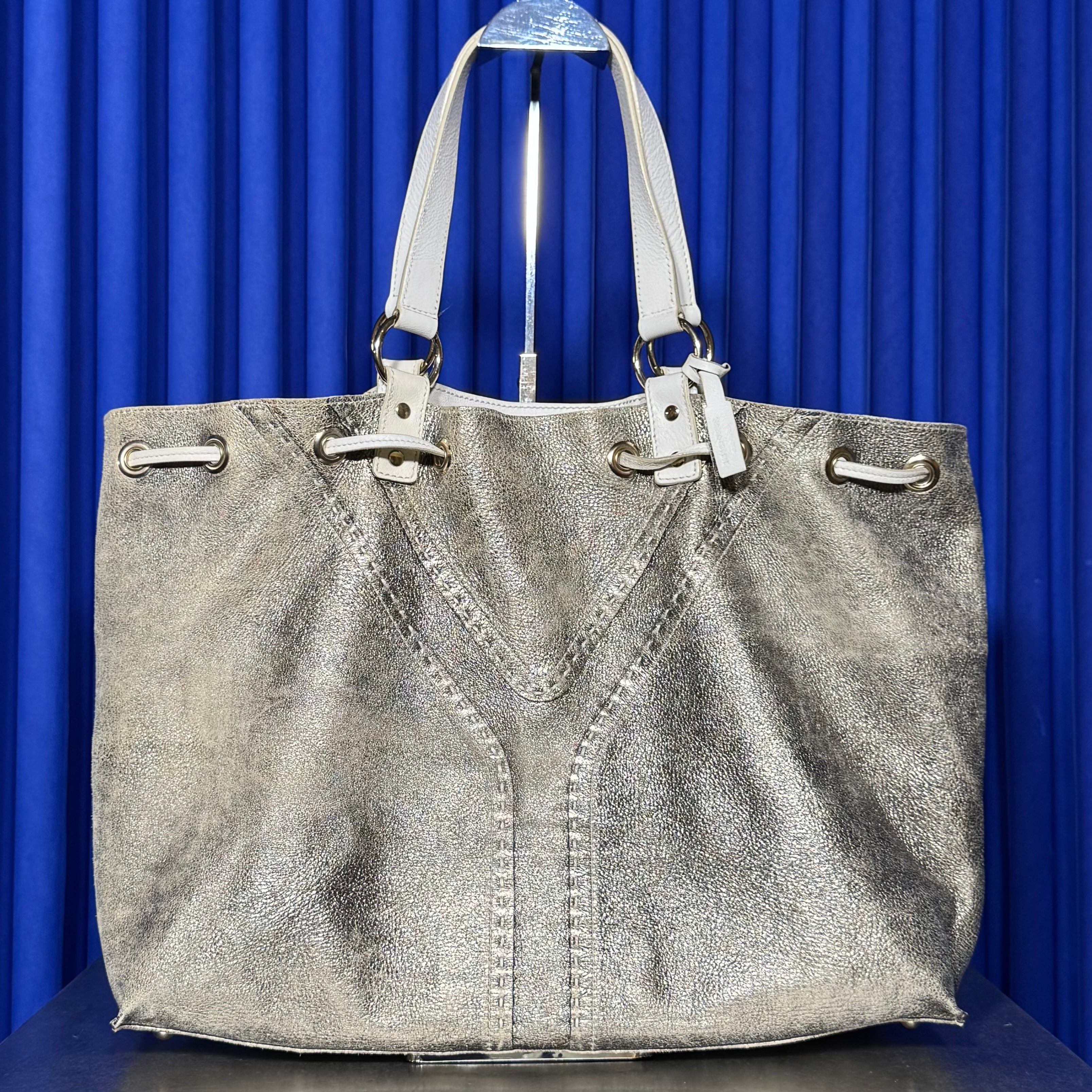 YSL RIVE GAUCHE SAC Y REVERSIBLE LEATHER TOTE