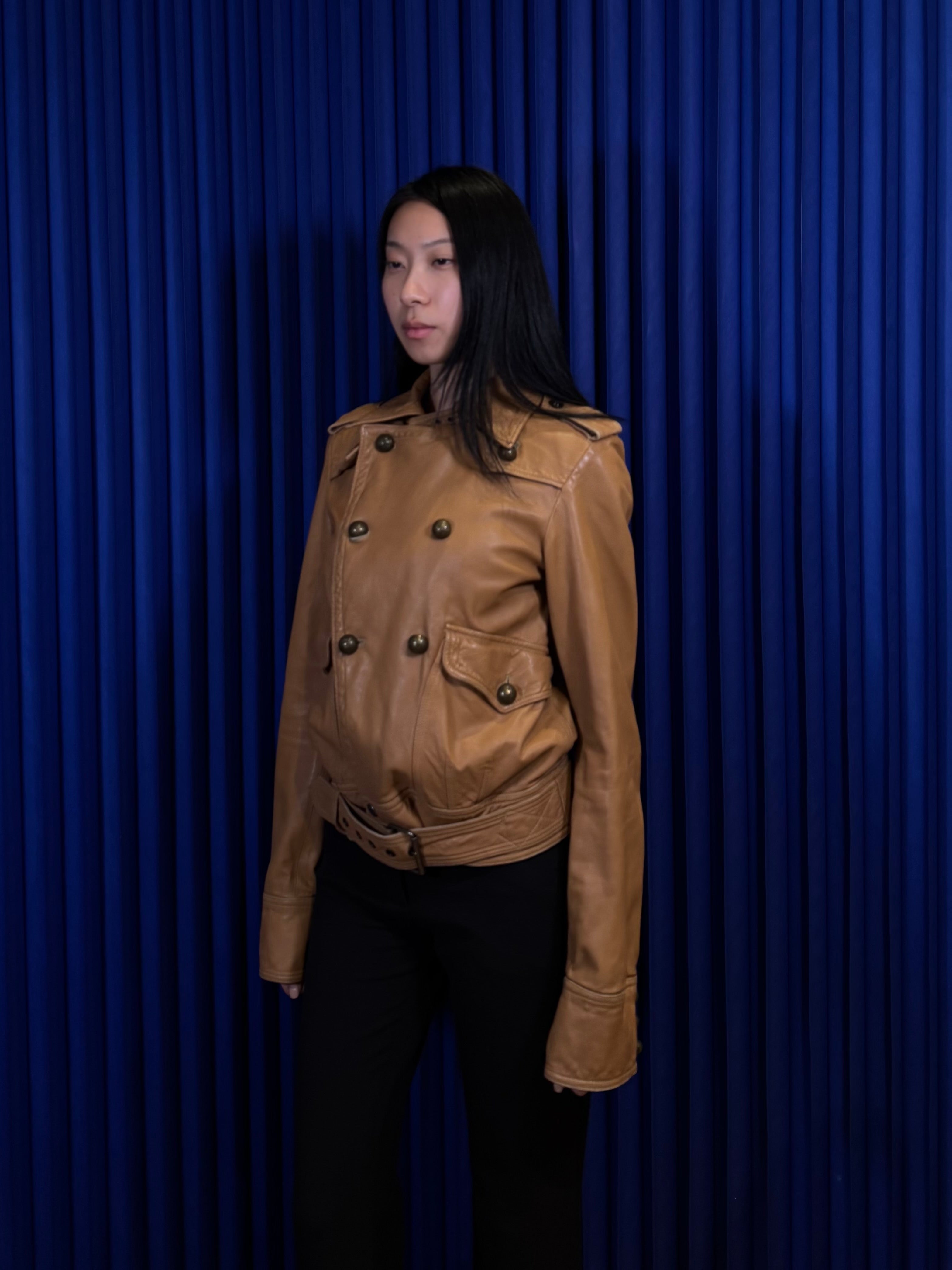 Diesel Double Breasted Leather Jacket