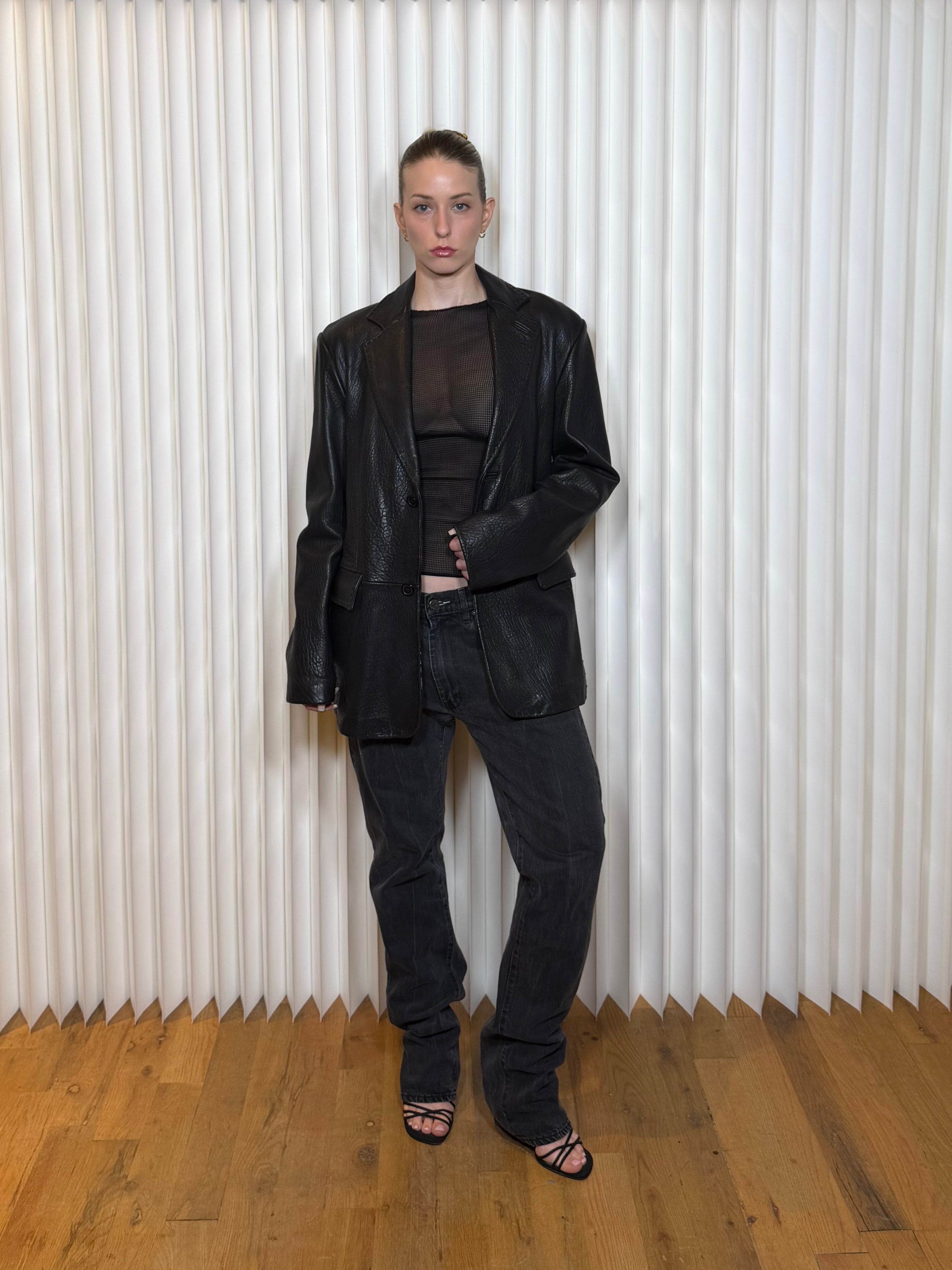 Marc New York Leather Blazer