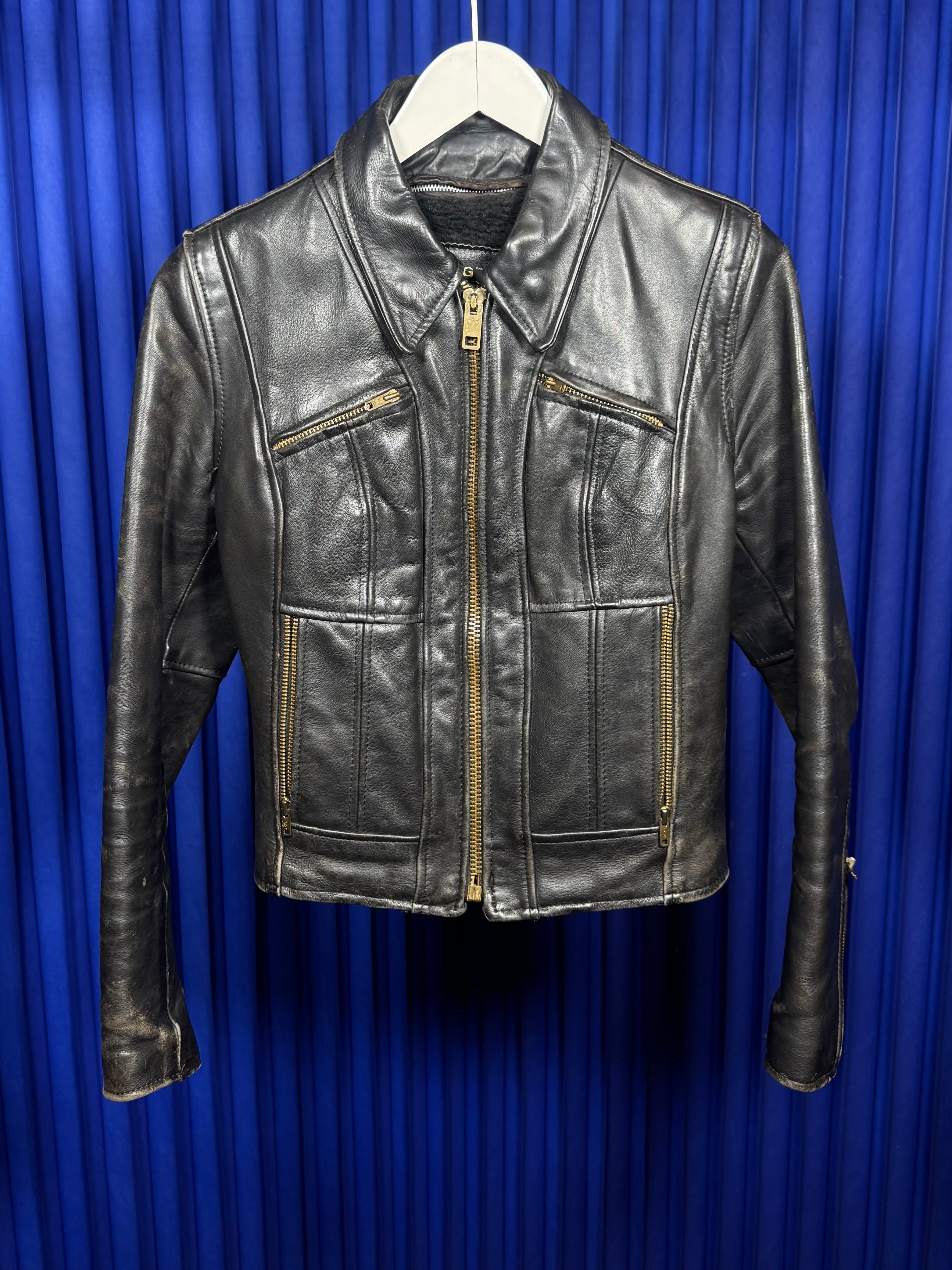 HOG SKINS LINED LEATHER MOTO