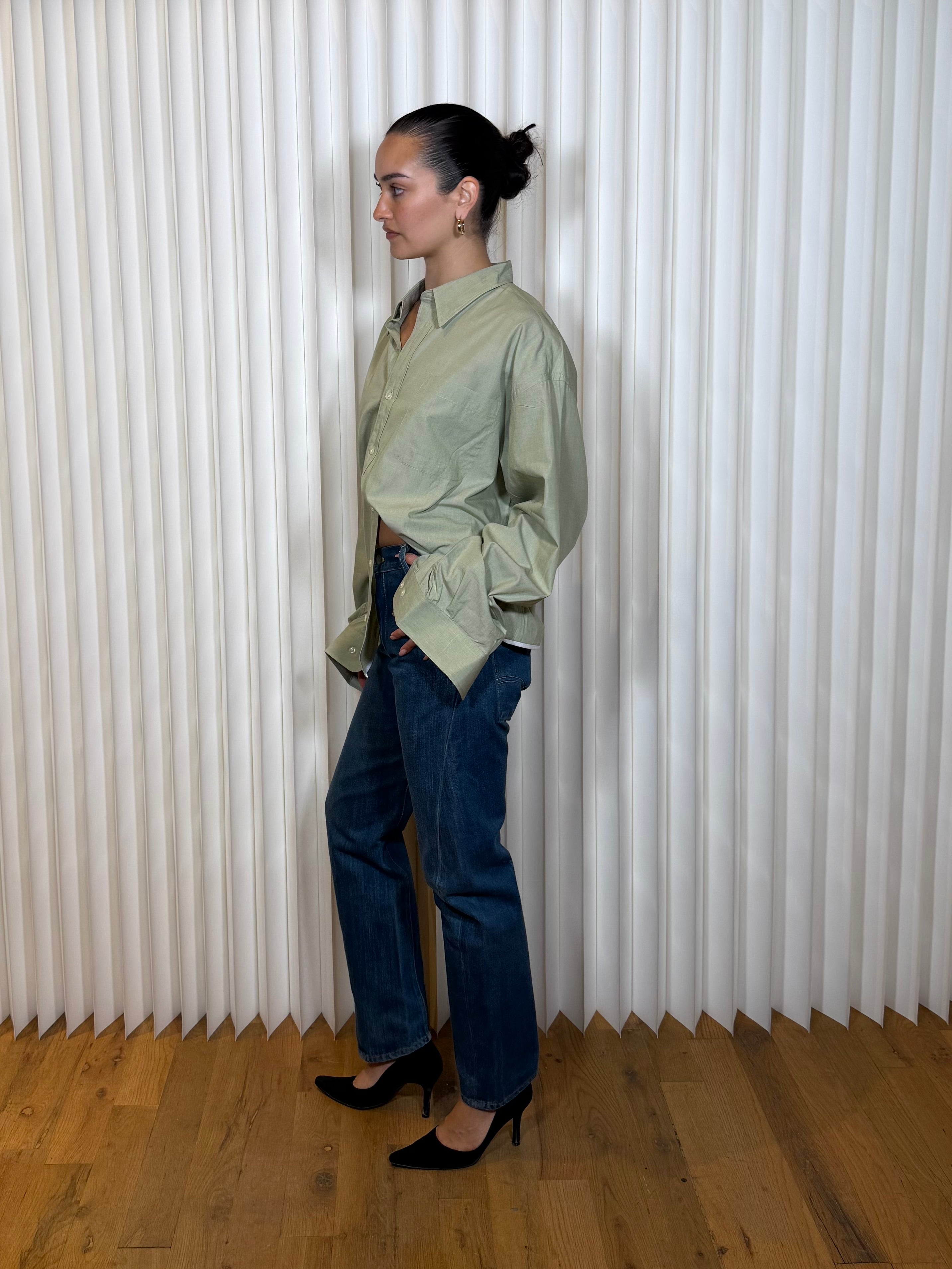 Frida Reworked Button Up ‘Light Green’