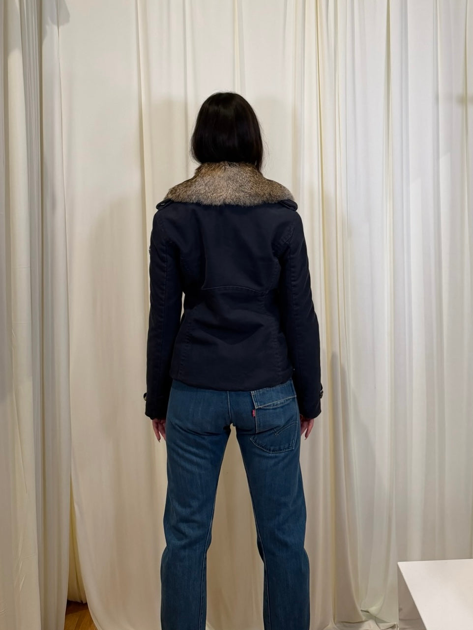 Armani Jeans Fur Collar Jacket