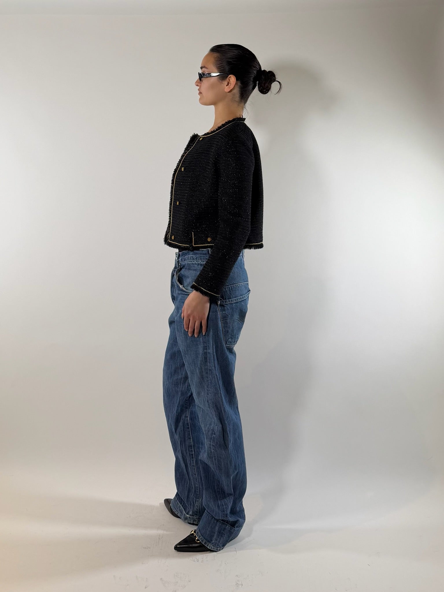90S Levis Engineered Denim Jeans Washed Blue