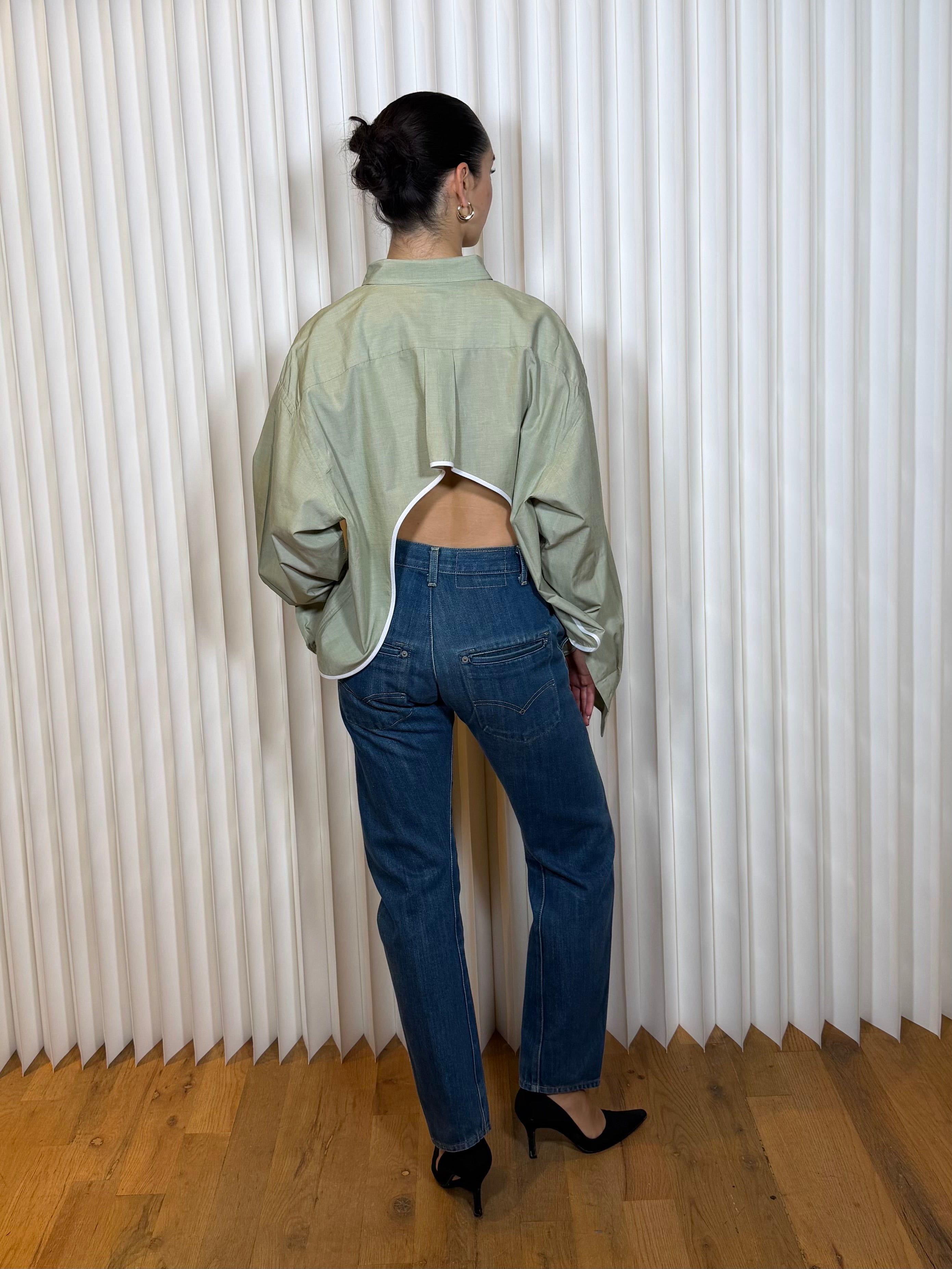 Frida Reworked Button Up ‘Light Green’