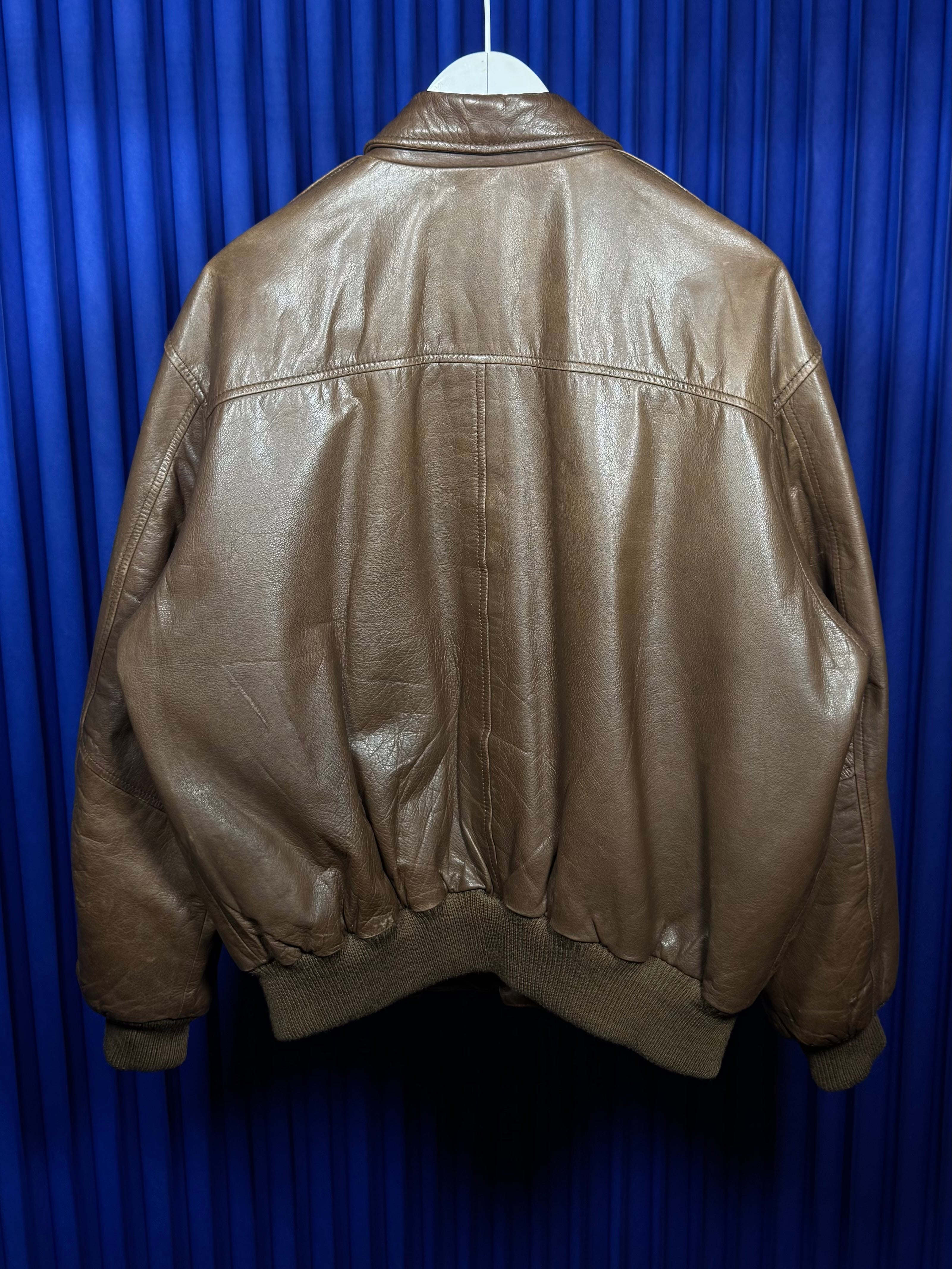 REED SPORTSWEAR LEATHER BOMBER JACKET