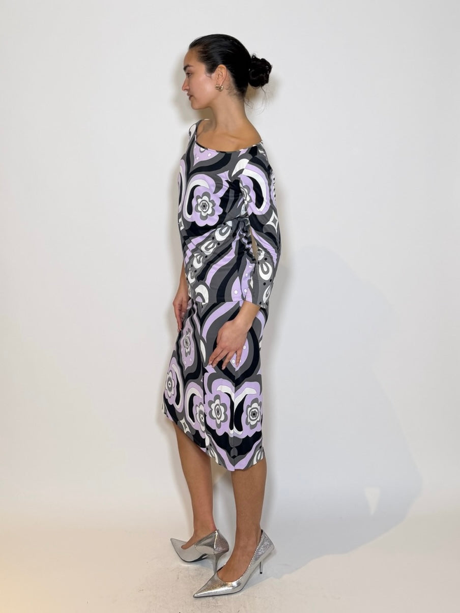 Vintage Emilio Pucci L/S Geometric Print Resort Set