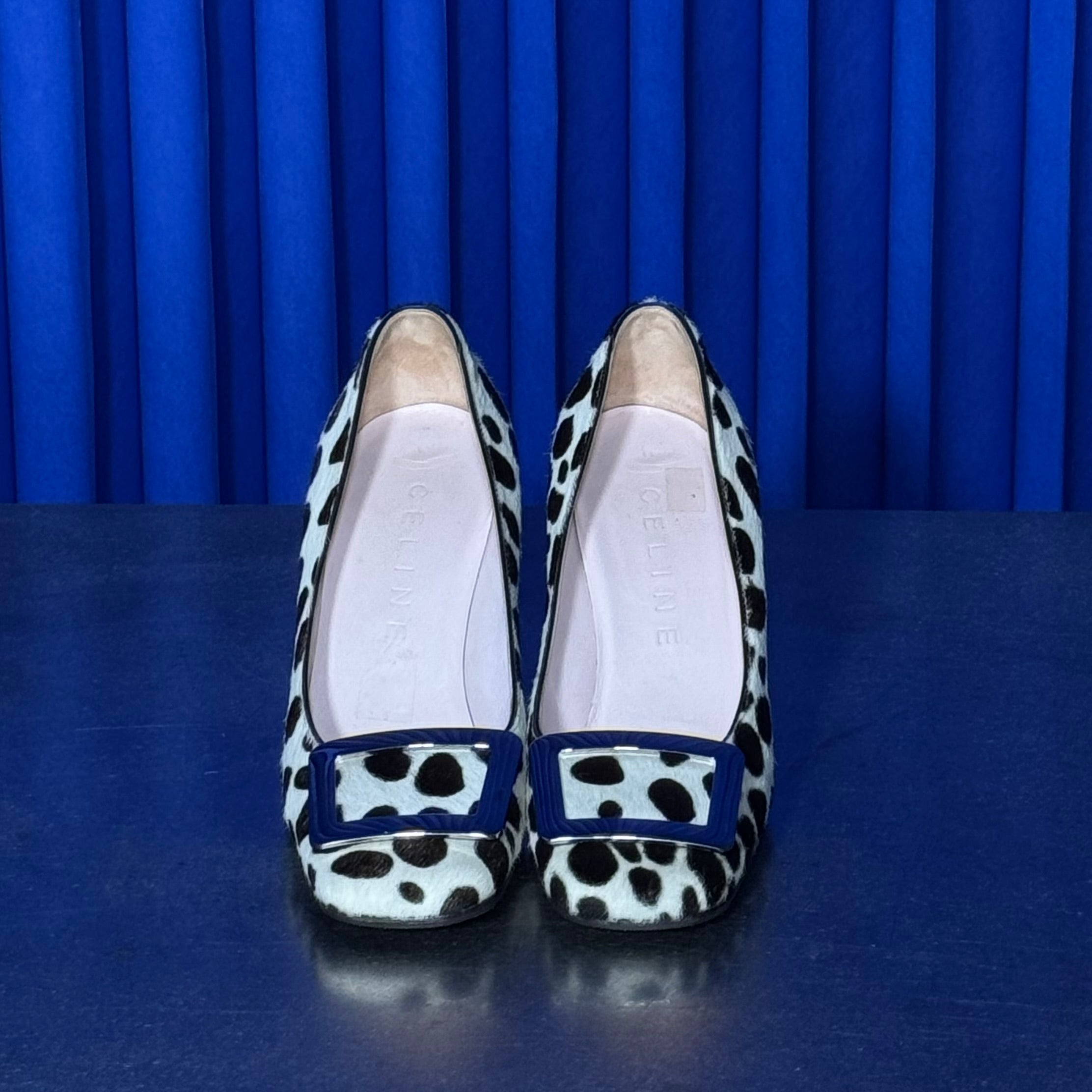 CELINE PONYHAIR ANIMAL PRINT PUMPS