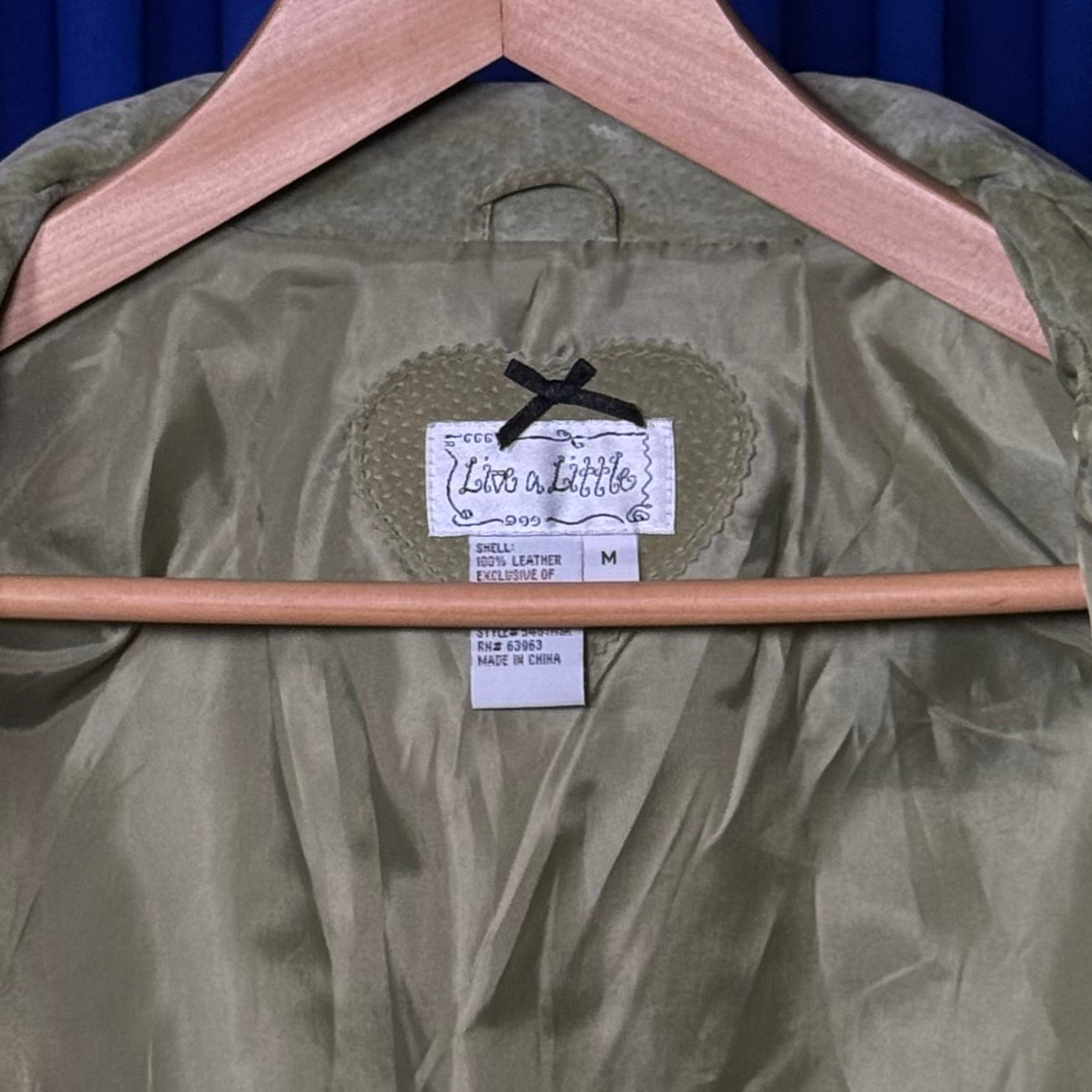 LIVE A LITTLE GREEN SUEDE JACKET