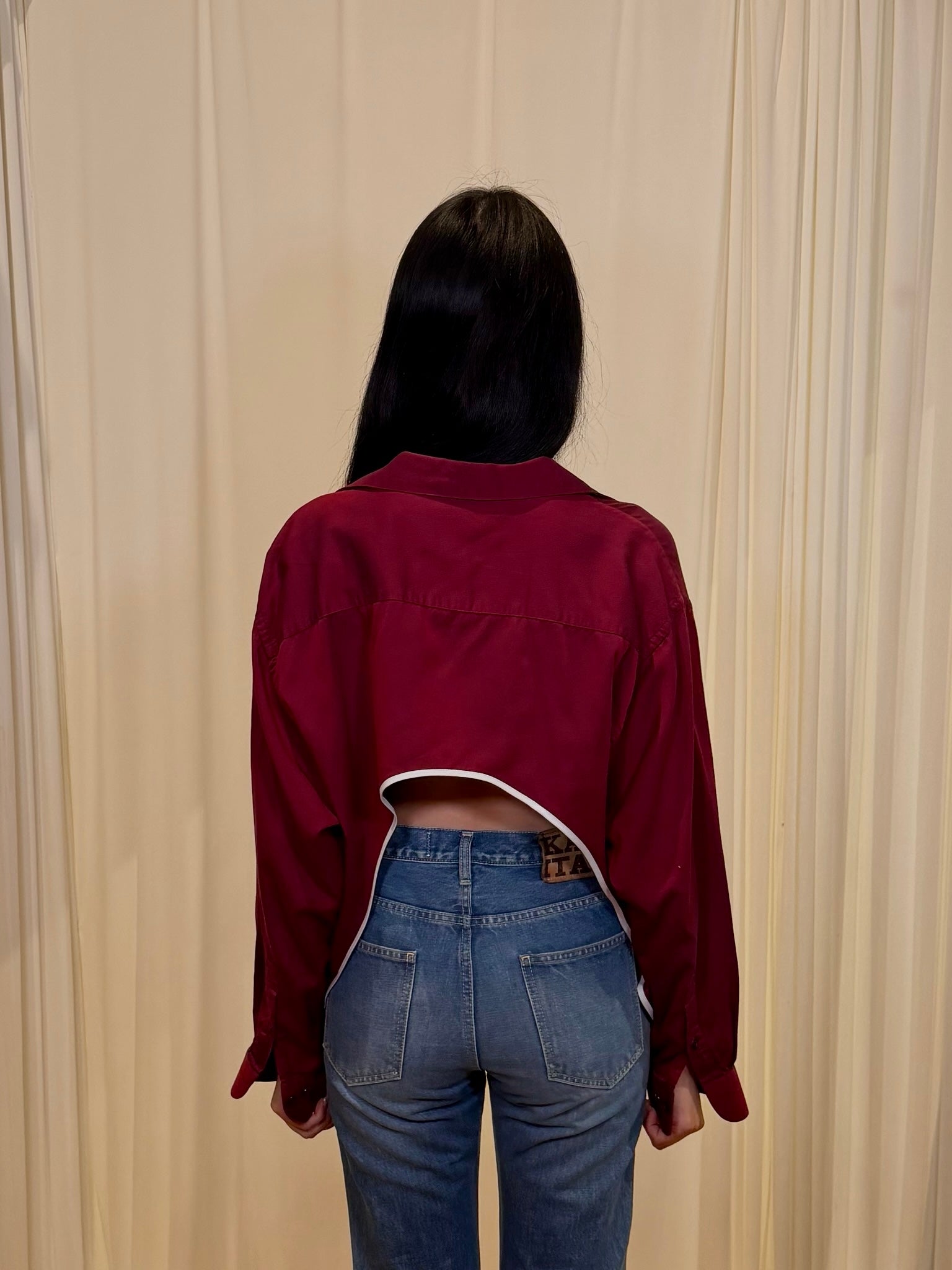 Frida Reworked Button Up ‘Burgundy’