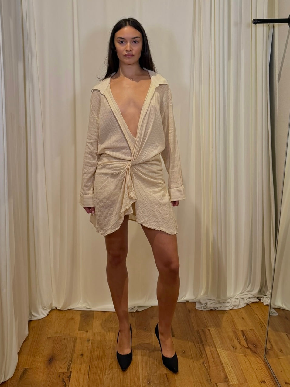 Jaquemus Gathered Mini Dress