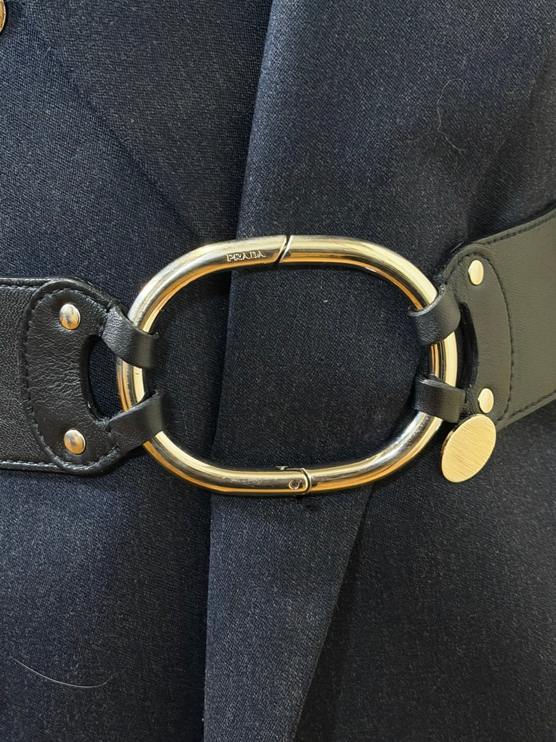 Prada Silver Loop Belt