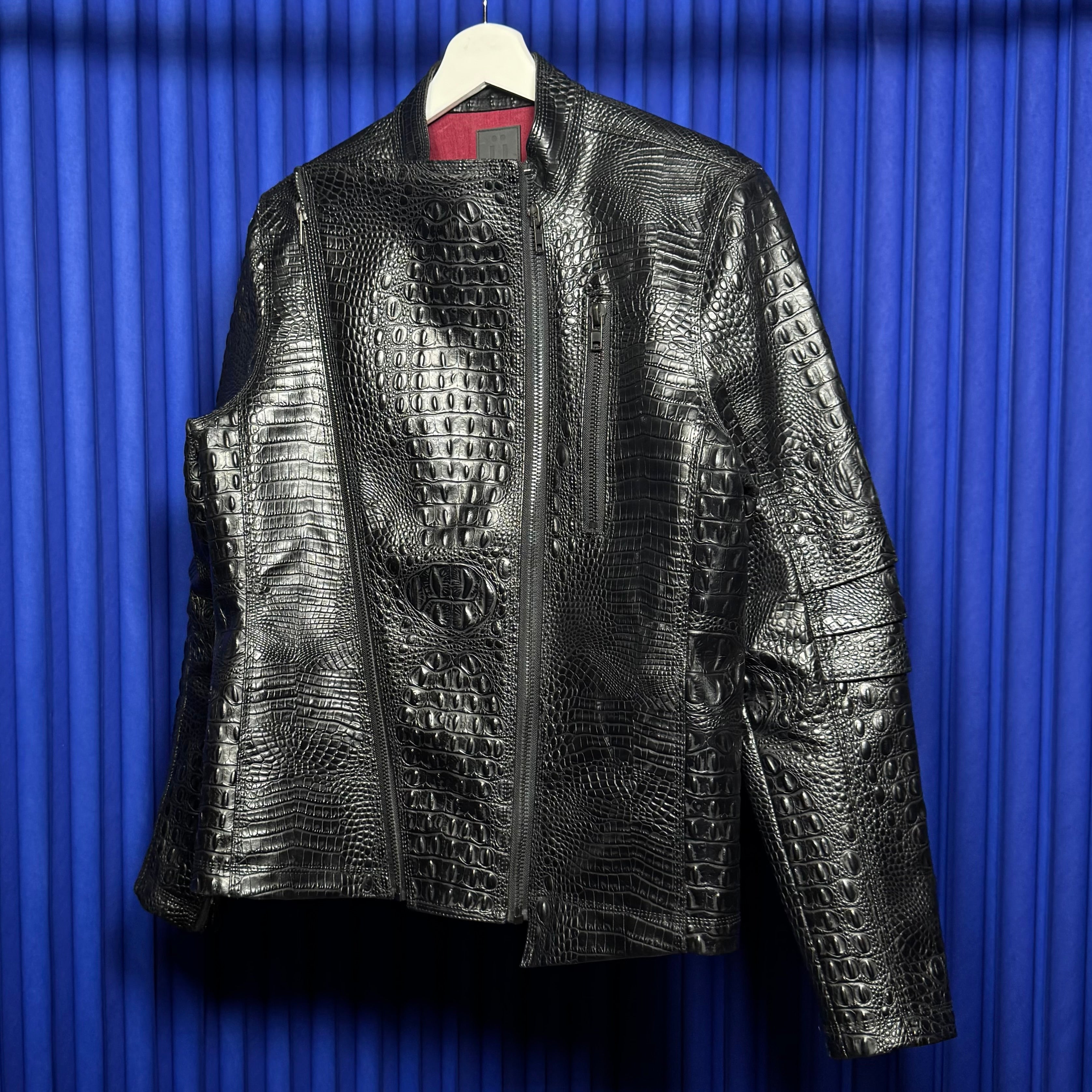 Michelle Uberreste Embossed Leather Jacket