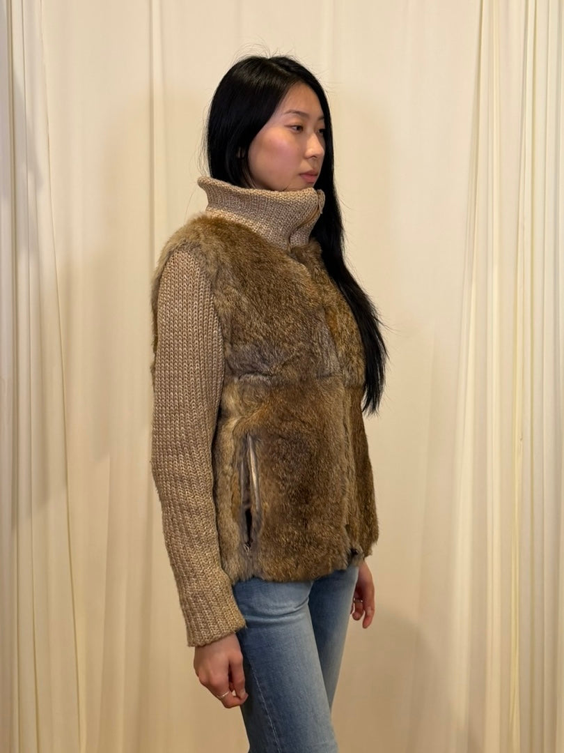 Grollmans Knitted Fur Cardigan