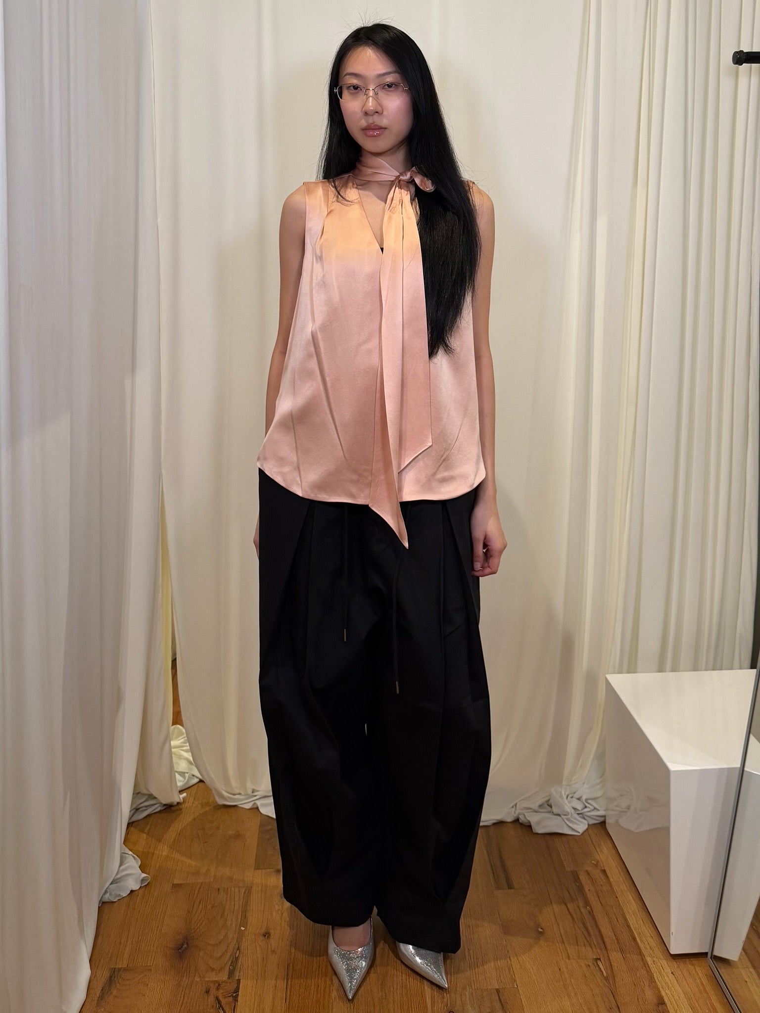 Free Market Box Pleated Wide Pants