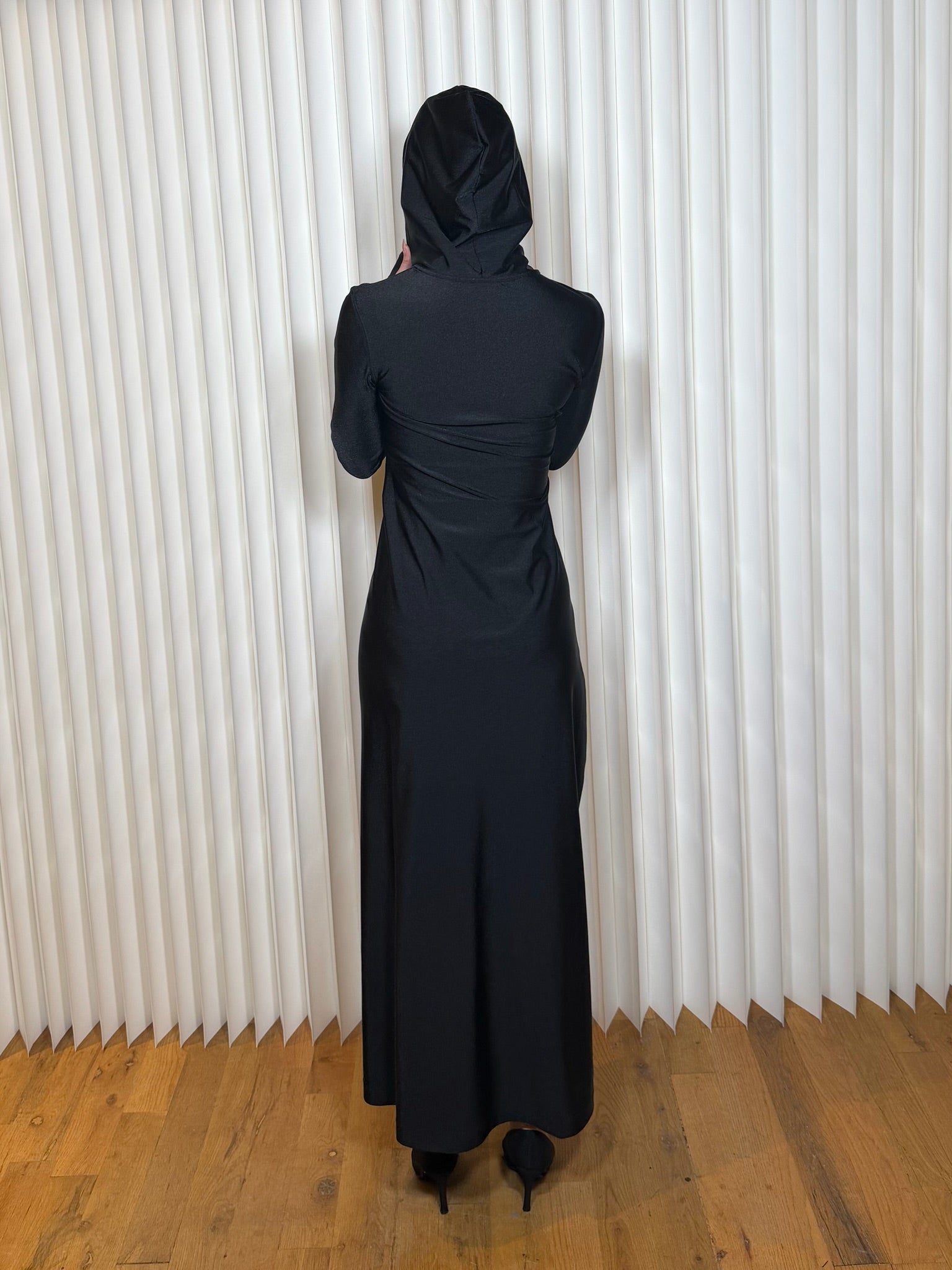 Diesel Black Hooded Maxi Dress