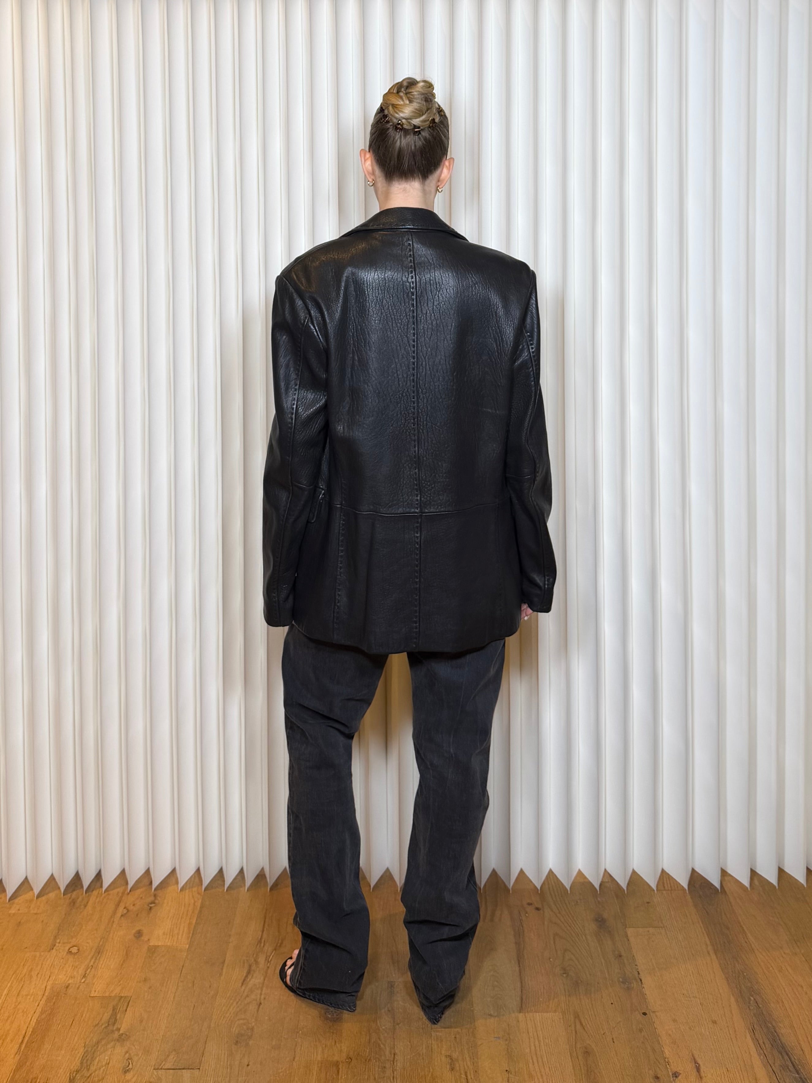 Marc New York Leather Blazer