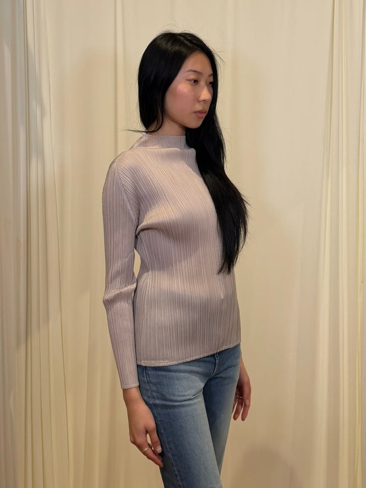 Pleats Please Issey Miyake L/S Mockneck Top