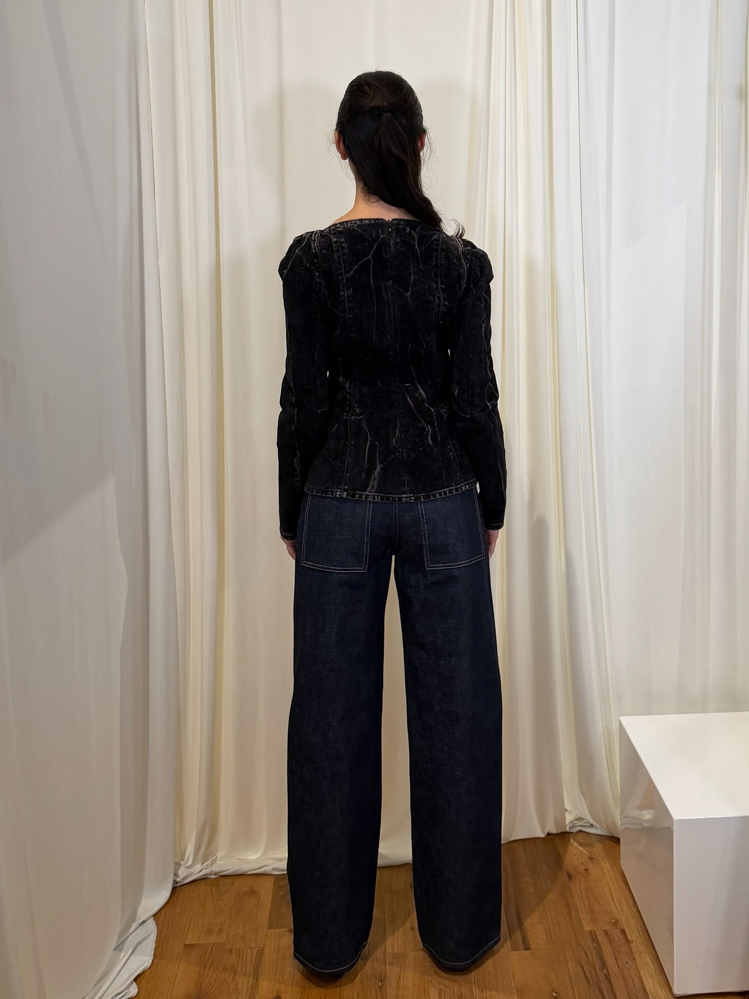 STELLA MCCARTNEY V-NECK DENIM TOP