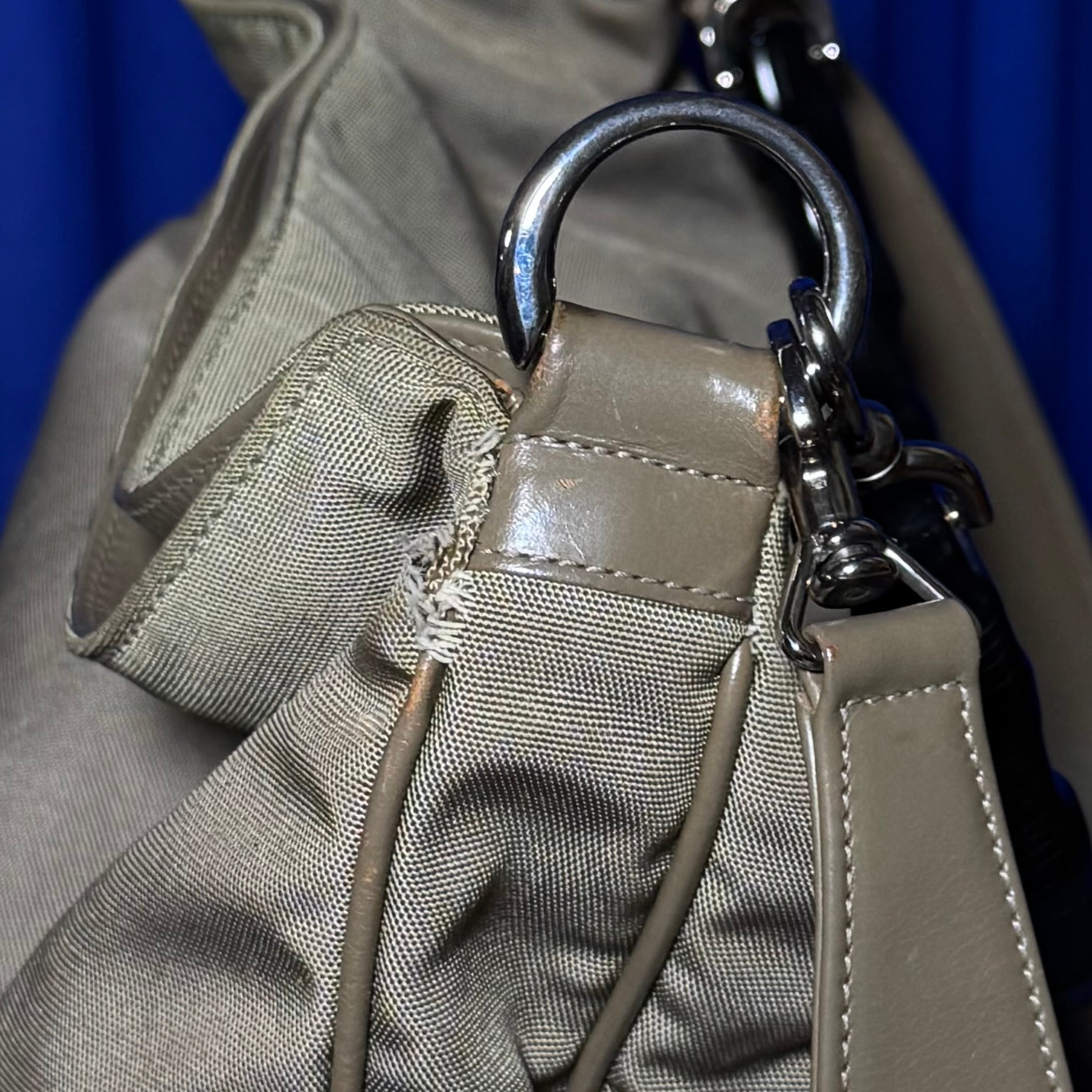 GUCCI NYLON BAMBOO HOBO BAG