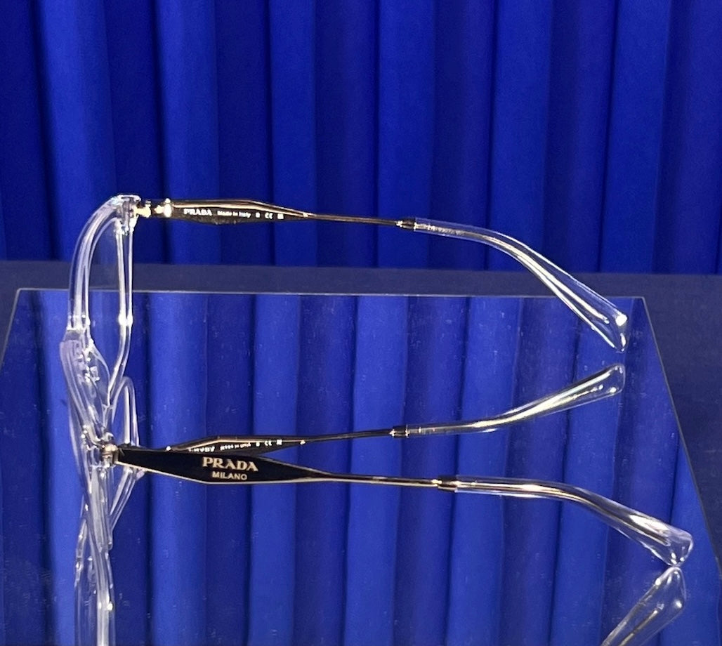 PRADA PR CRYSTAL GOLD EYE GLASSES